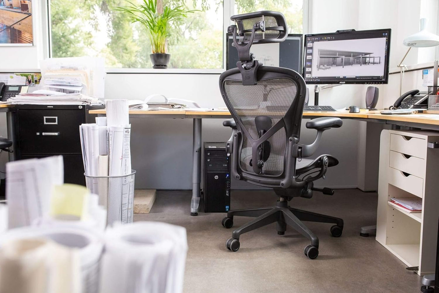 Kopfstütze für Herman Miller Aeron Stuhl, h4 für remastered Graphit