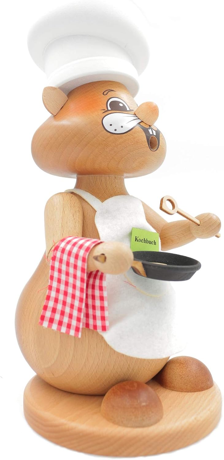 Räucherfigur Hamster "Koch", Cook