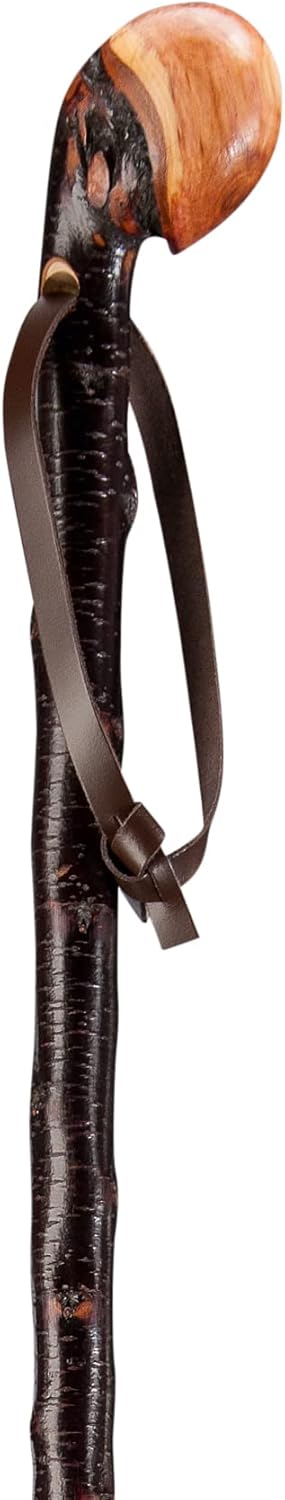 Wanderstock mit Lederschlaufe, 105 cm (1er Pack)