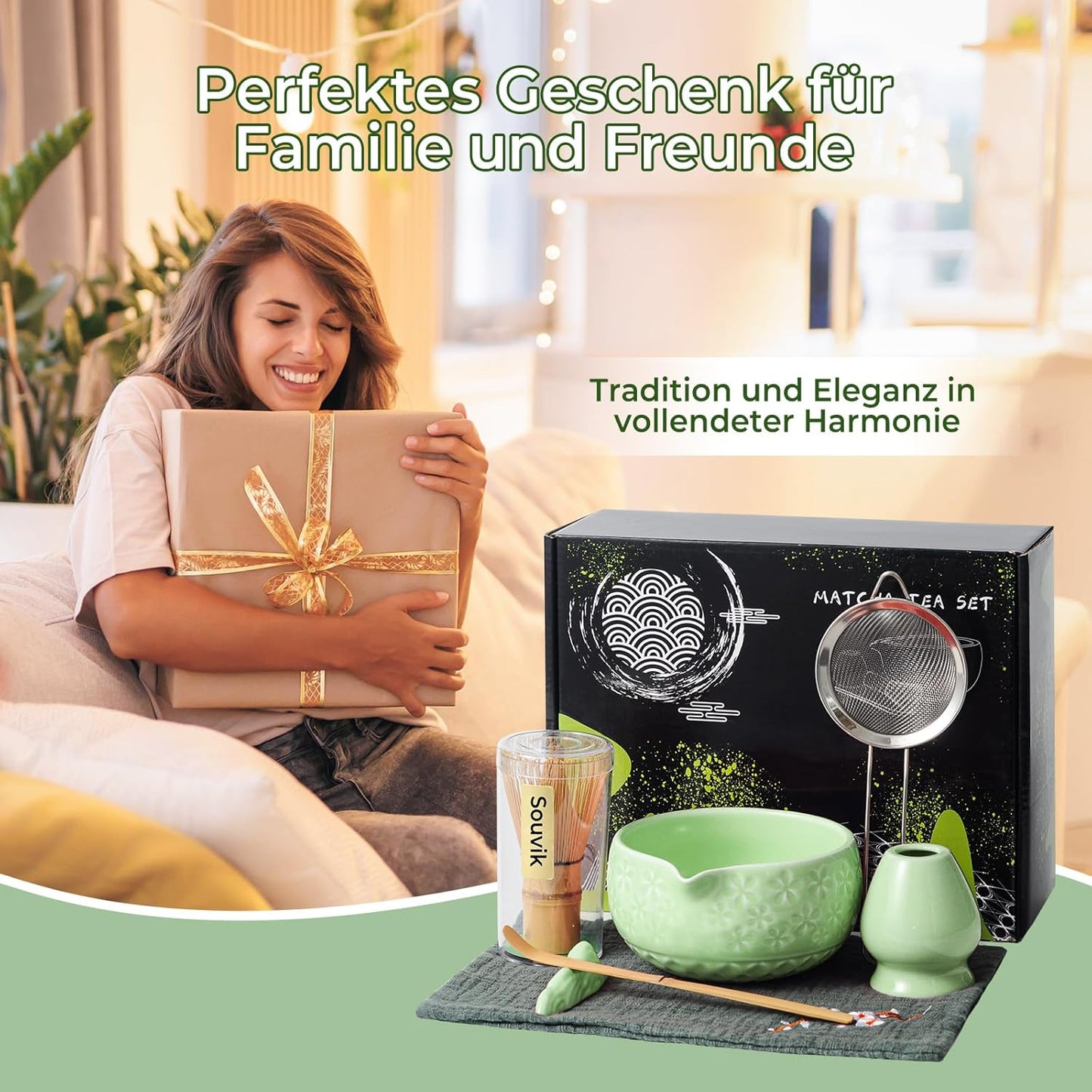 7-teiliges Matcha-Tee-Set, Green