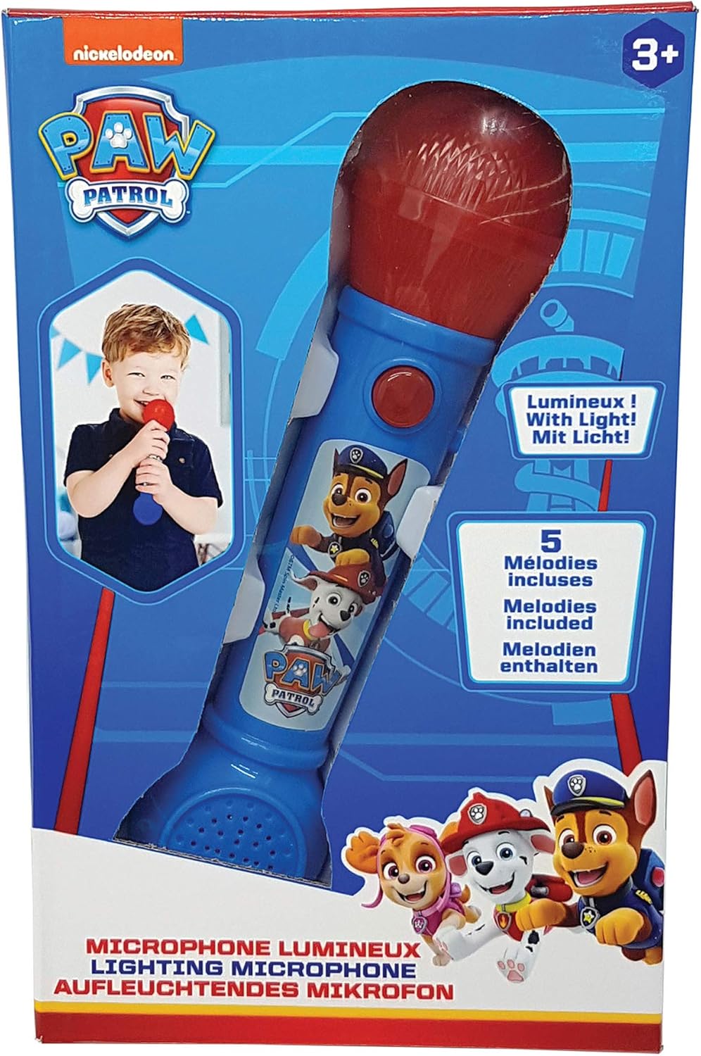 Paw Patrol Kinder-Mikrofon mit Lichteffekten, Paw Patrol