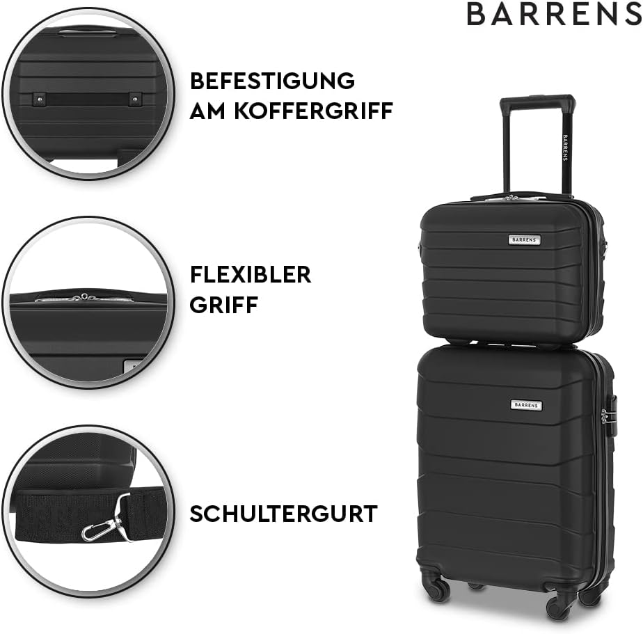 Kosmetiktasche mit Kofferbefestigung, klein, Kosmetiktasche - S Schwarz