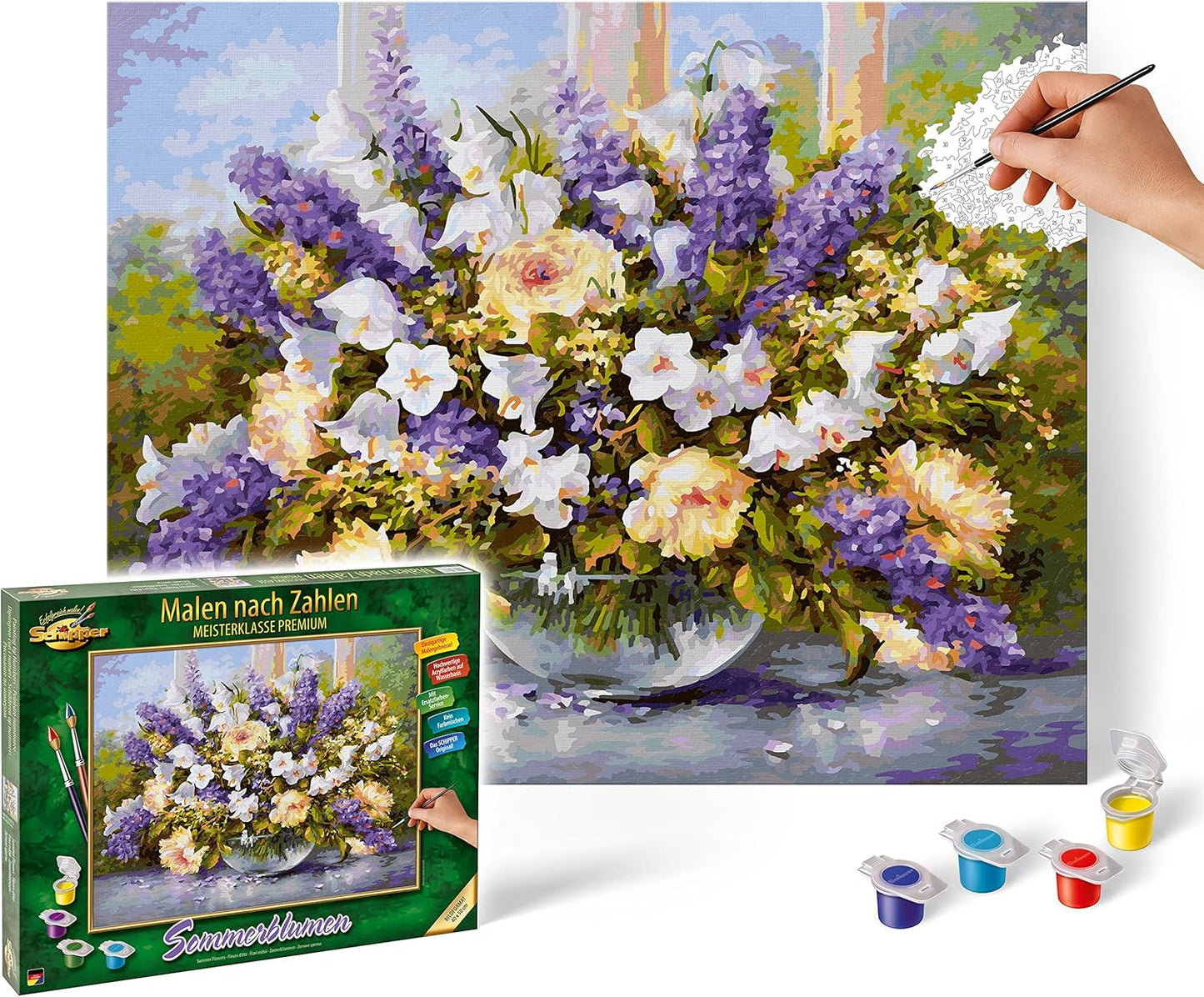 Malen nach Zahlen Set Sommerblumen