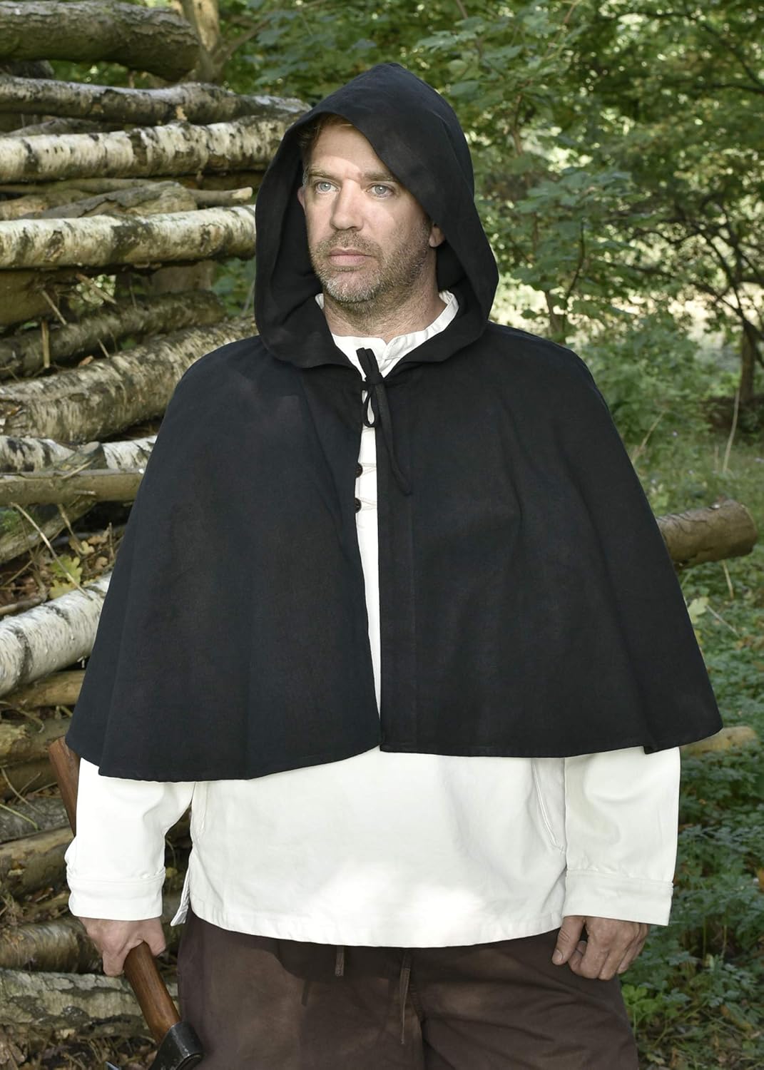 Oberteil für Mittelalter oder Wikinger Kostüme, Schwarz