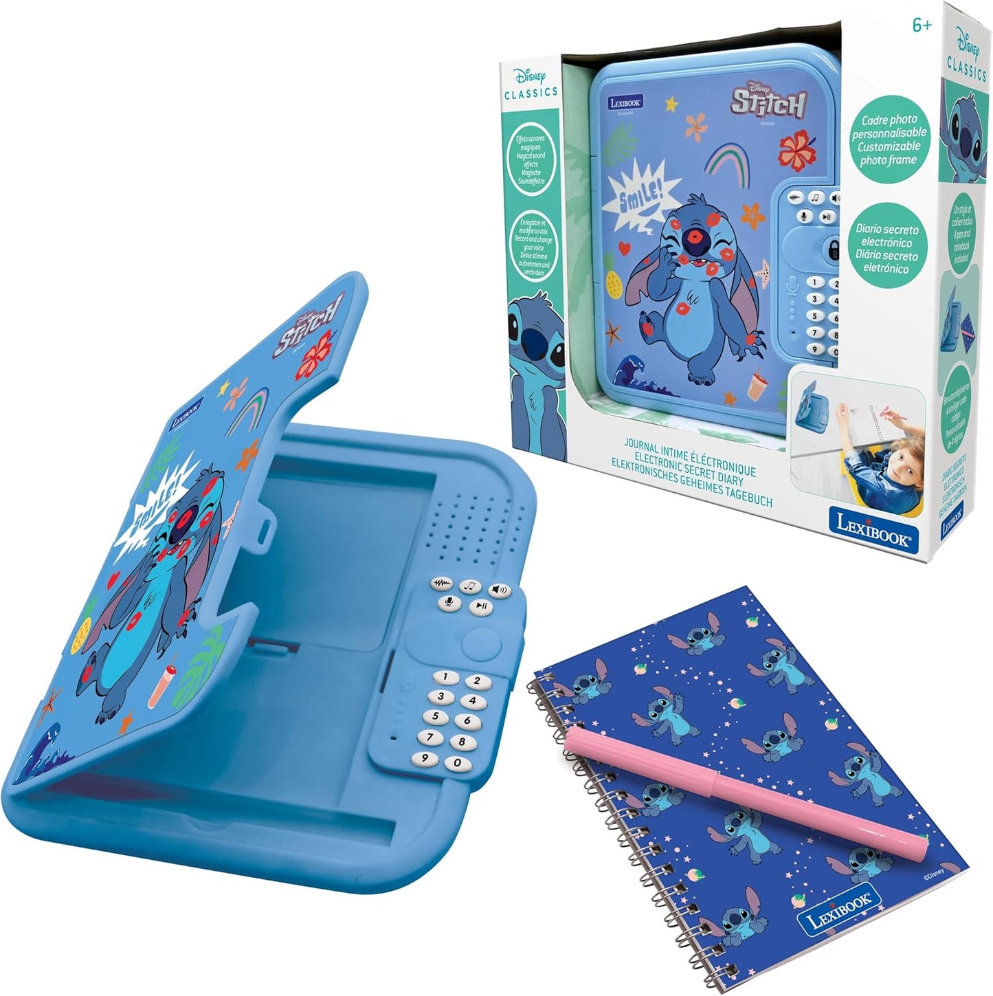 Disney Stitch Elektronisches Tagebuch mit Stift und Notizbuch, Disney Stitch