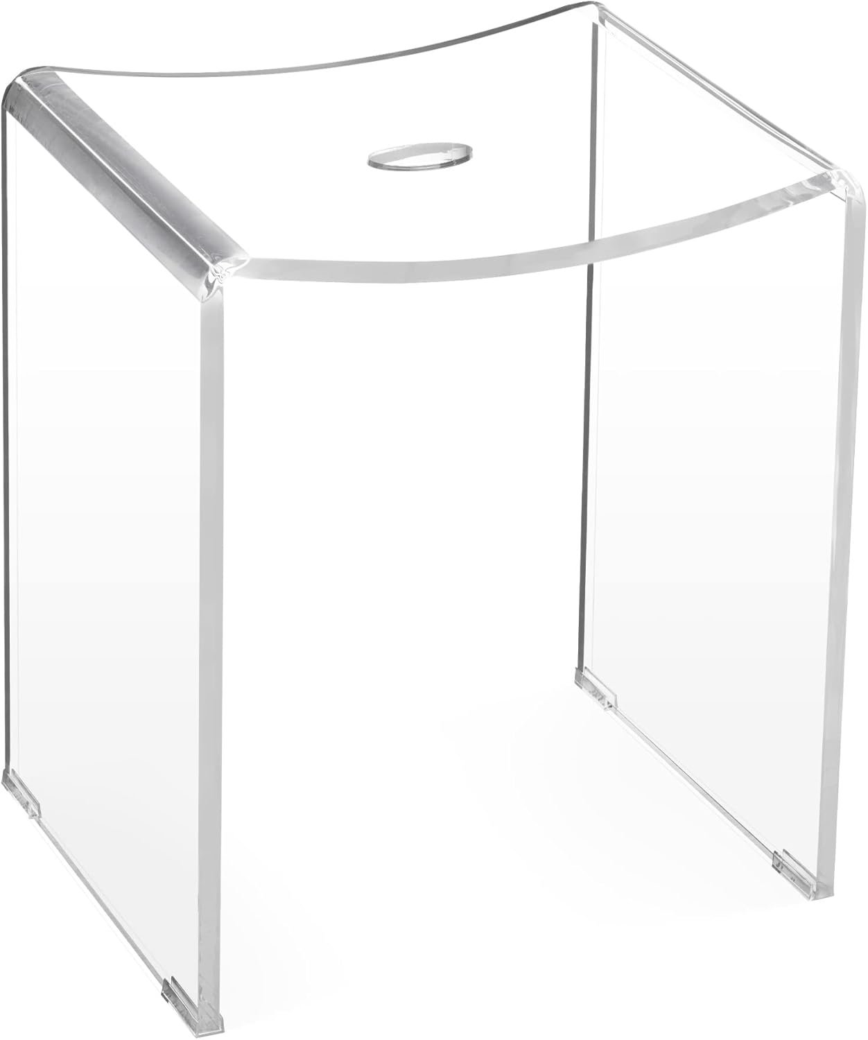 Duschhocker aus Acryl für Bad und Dusche, Transparent