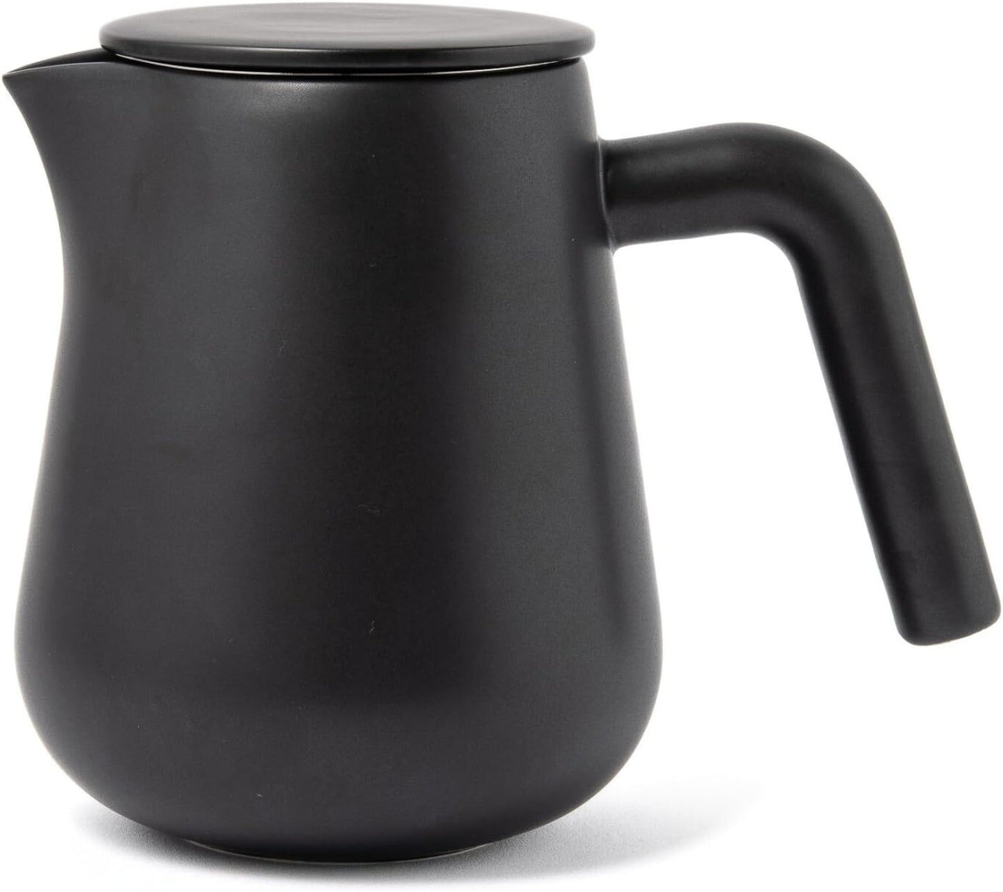 Porzellan Kaffeekanne mit Edelstahlfilter, Matt Black 0,8 Liter