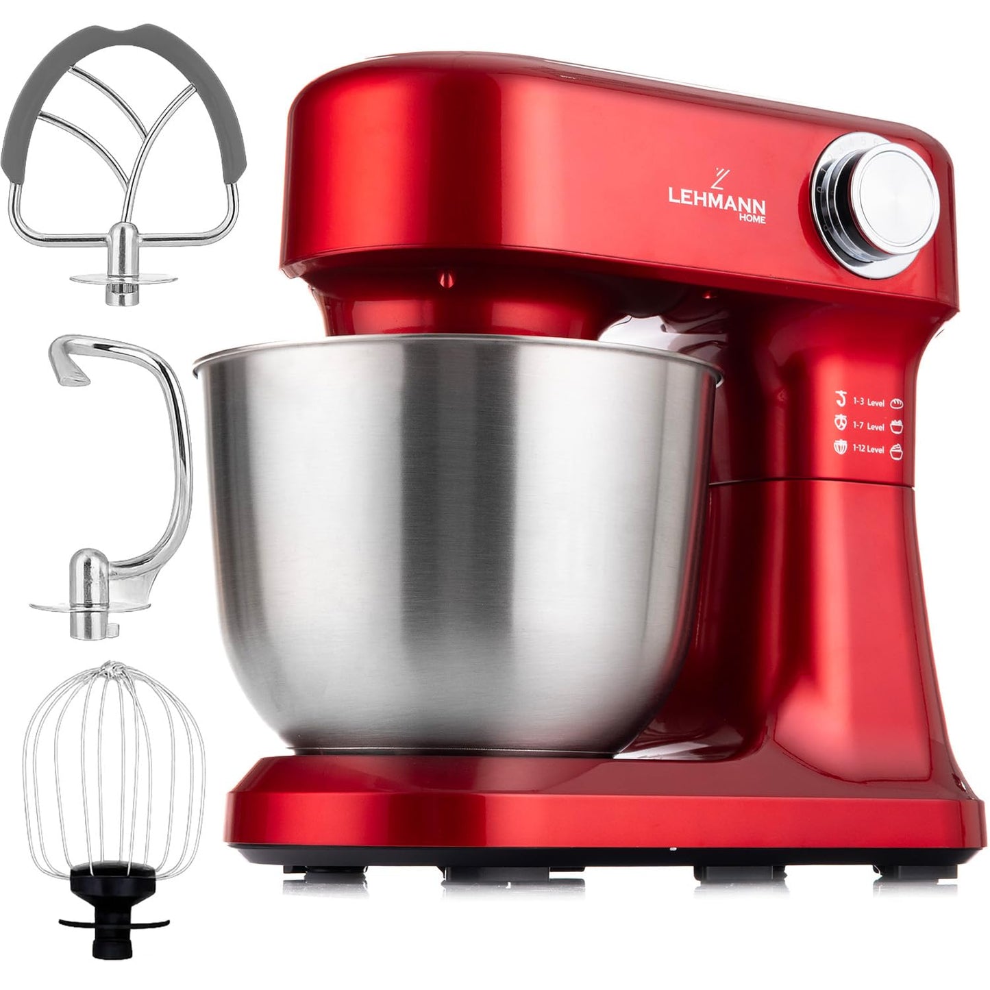 Küchenmaschine mit Zubehör-Set, Rot