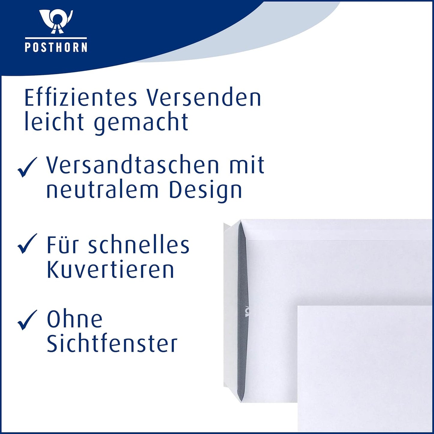 500x Versandtaschen C5, weiss / ohne Fenster Single