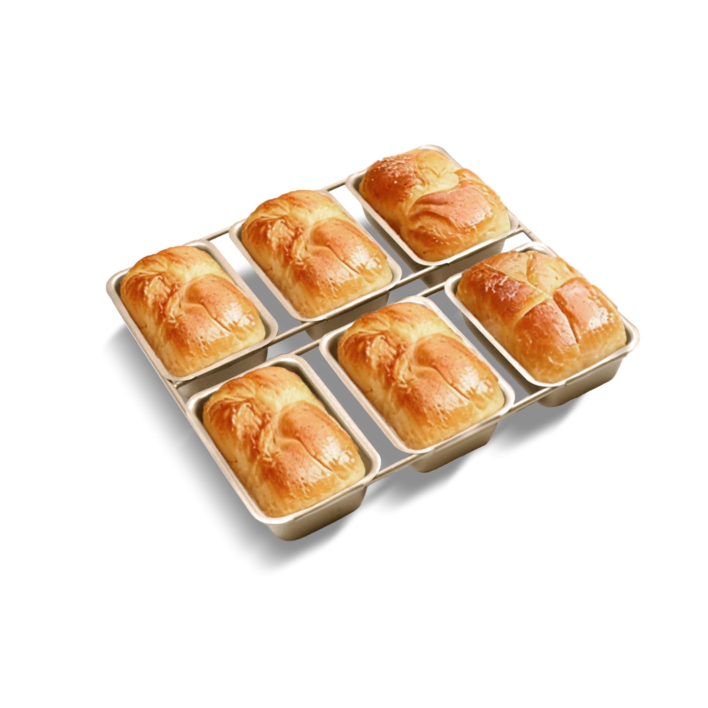 Mini-Kastenform mit 6 Vertiefungen, 6-Cavity Gold