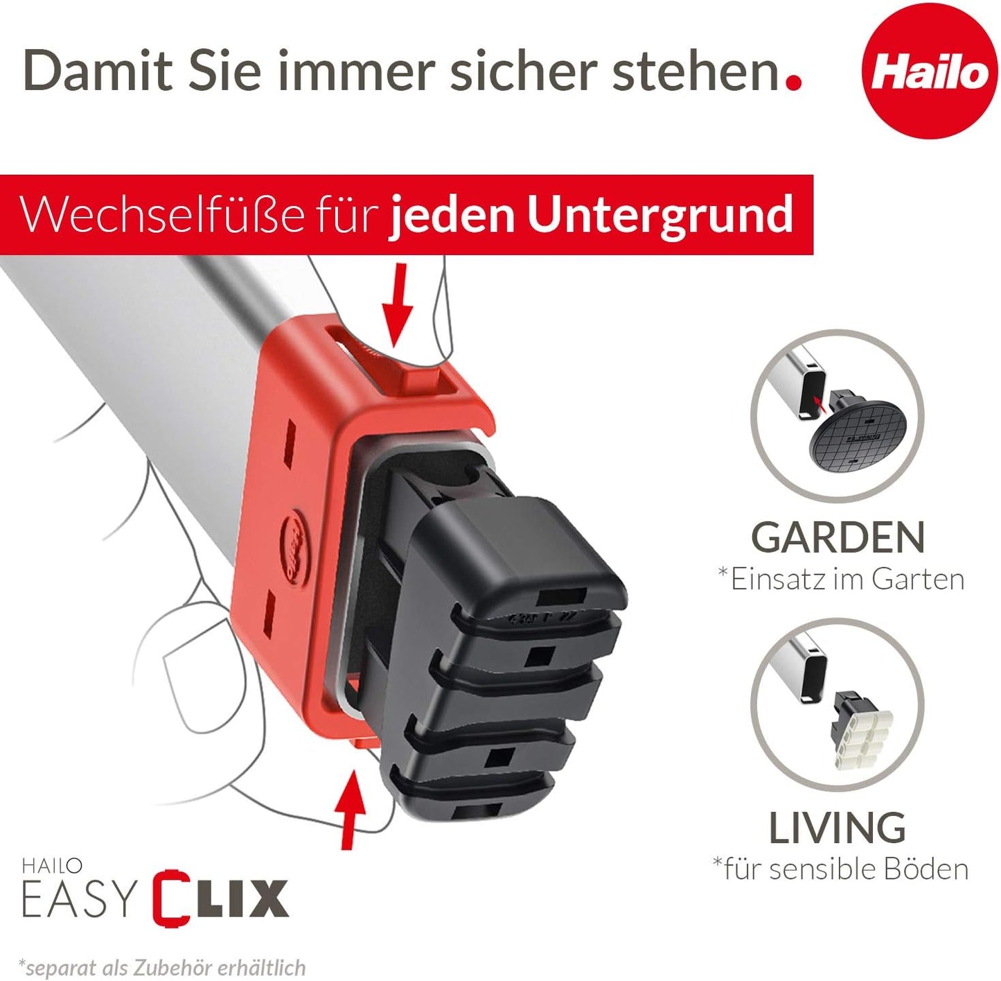 L80 ComfortLine, Alu-Sicherheits-Stehleiter, 4 Stufen, 4 Stufen, XXL Stufen