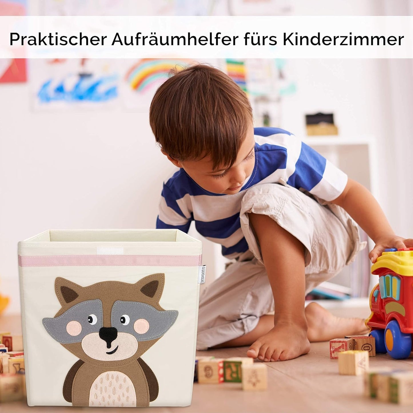 Aufbewahrungsbox mit Deckel, Wanda Waschbär