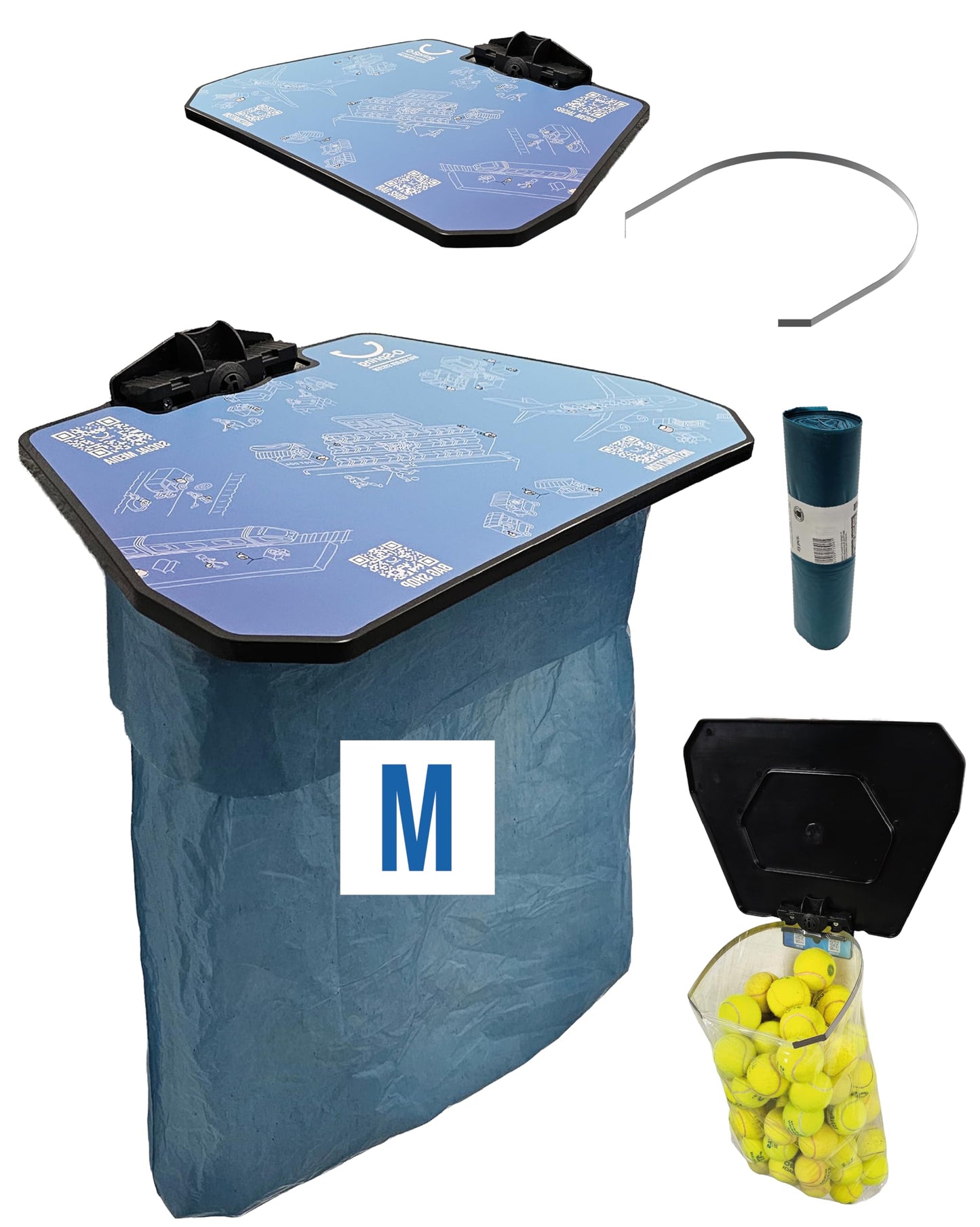 Müllsackständer für Camping, 1 Holder Lock PRO Set M mit Deckel