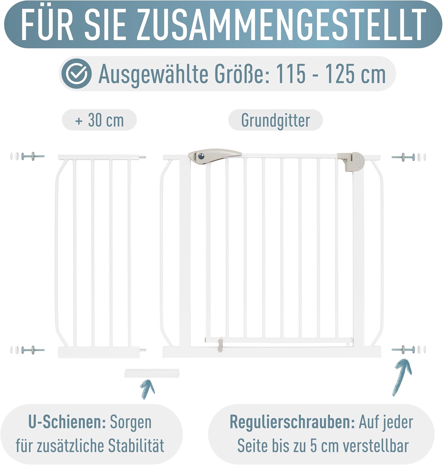 Türschutzgitter Berrin, 115 - 125 cm