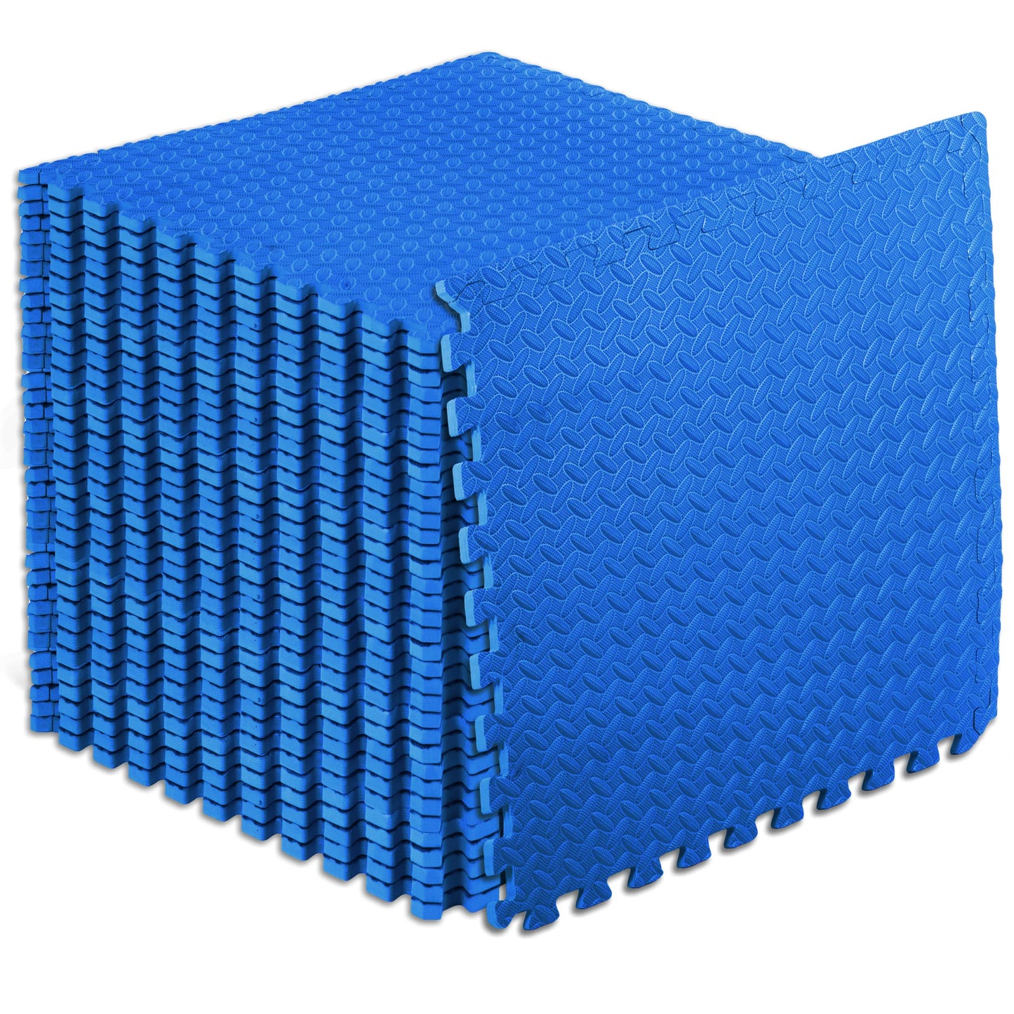 Puzzle-Sportmatten, 36 Stück, Blue - 1/2 Inch - 144 Sq Ft - 36 Tiles