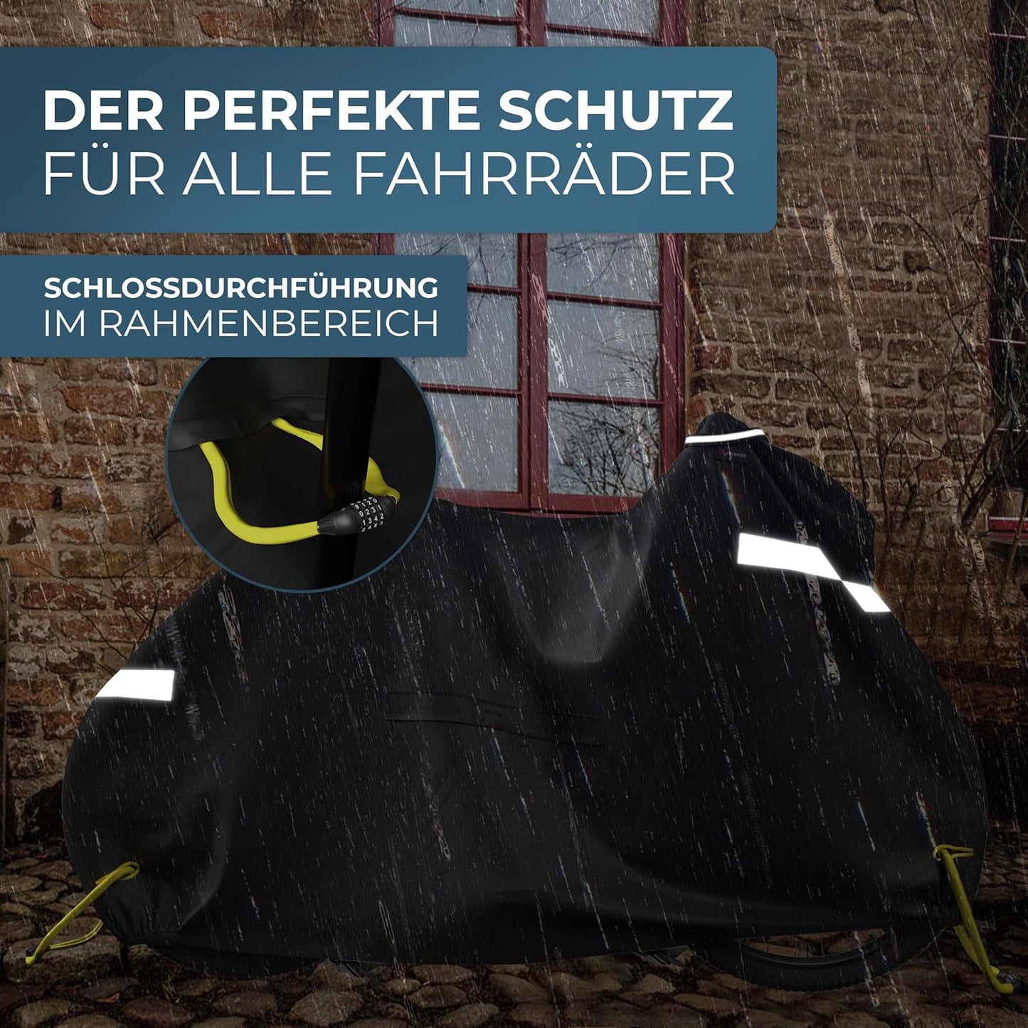 Fahrradabdeckung für Kindervelo wasserdicht mit UV-Schutz, M