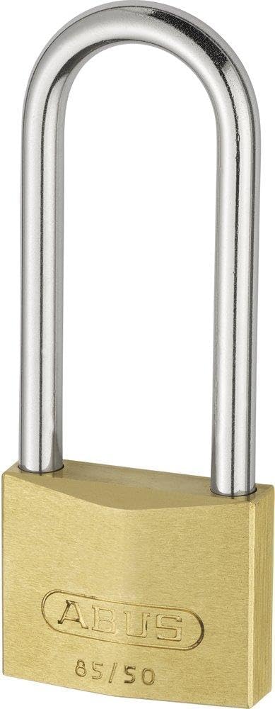 Vorhängeschloss Messing 85/50HB127, gleichschliessend, 50mm, Standardbügel / Höhe 127mm