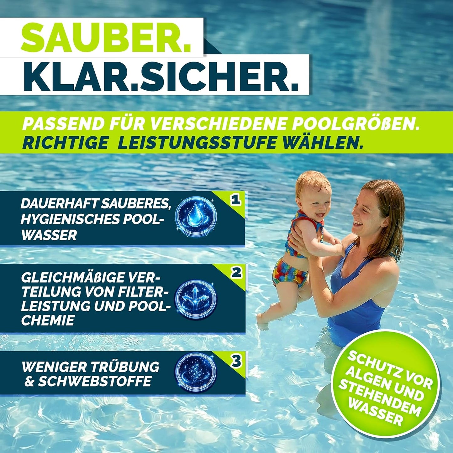 Filterpumpe für Pools bis 22m³, Ohne Timer 7.000 L/h - bis 22 m³ Pools