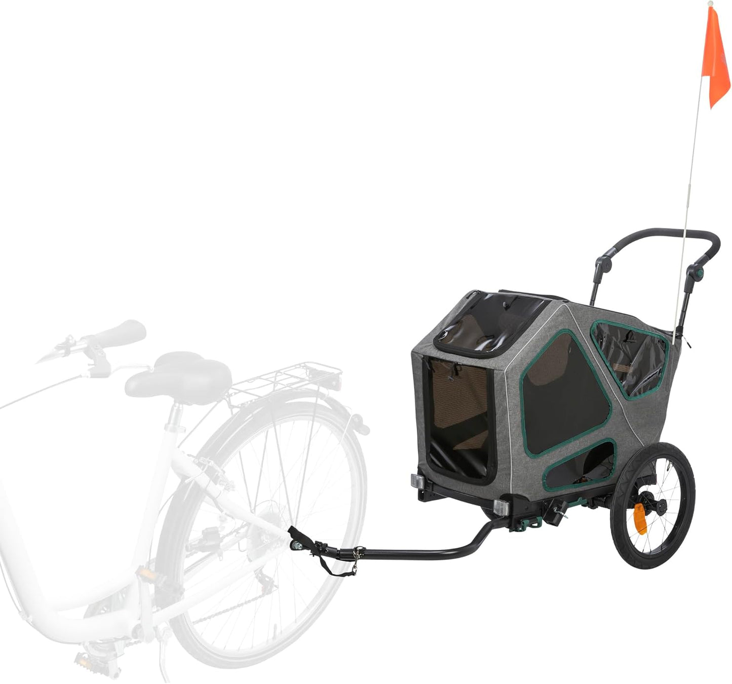 Veloanhänger mit Feststellbremse, 41 x 54 x 62 cm bis zu 25 kg