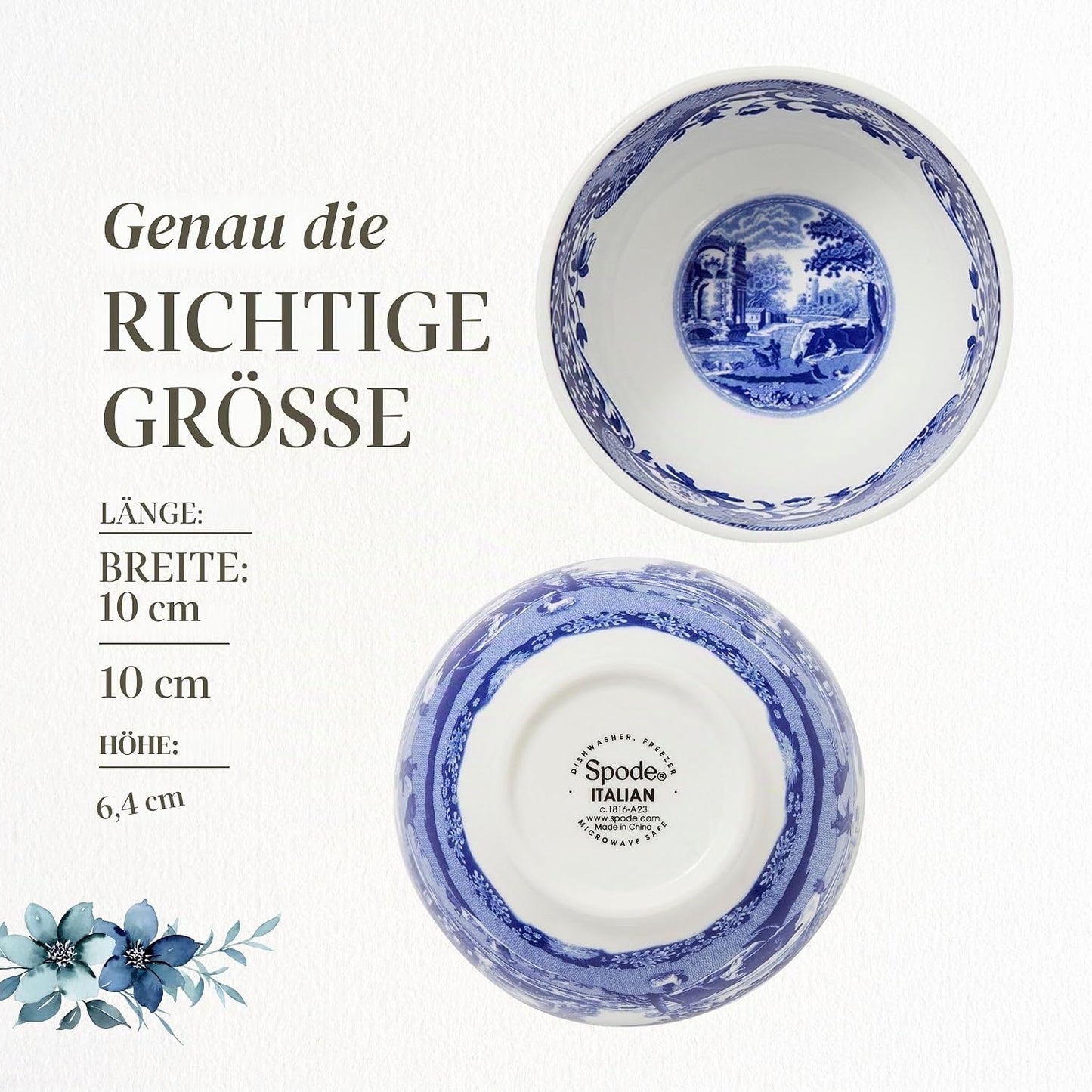 Porzellan Dip-Schüssel-Set, 2.2" H x 4" L x 4" W