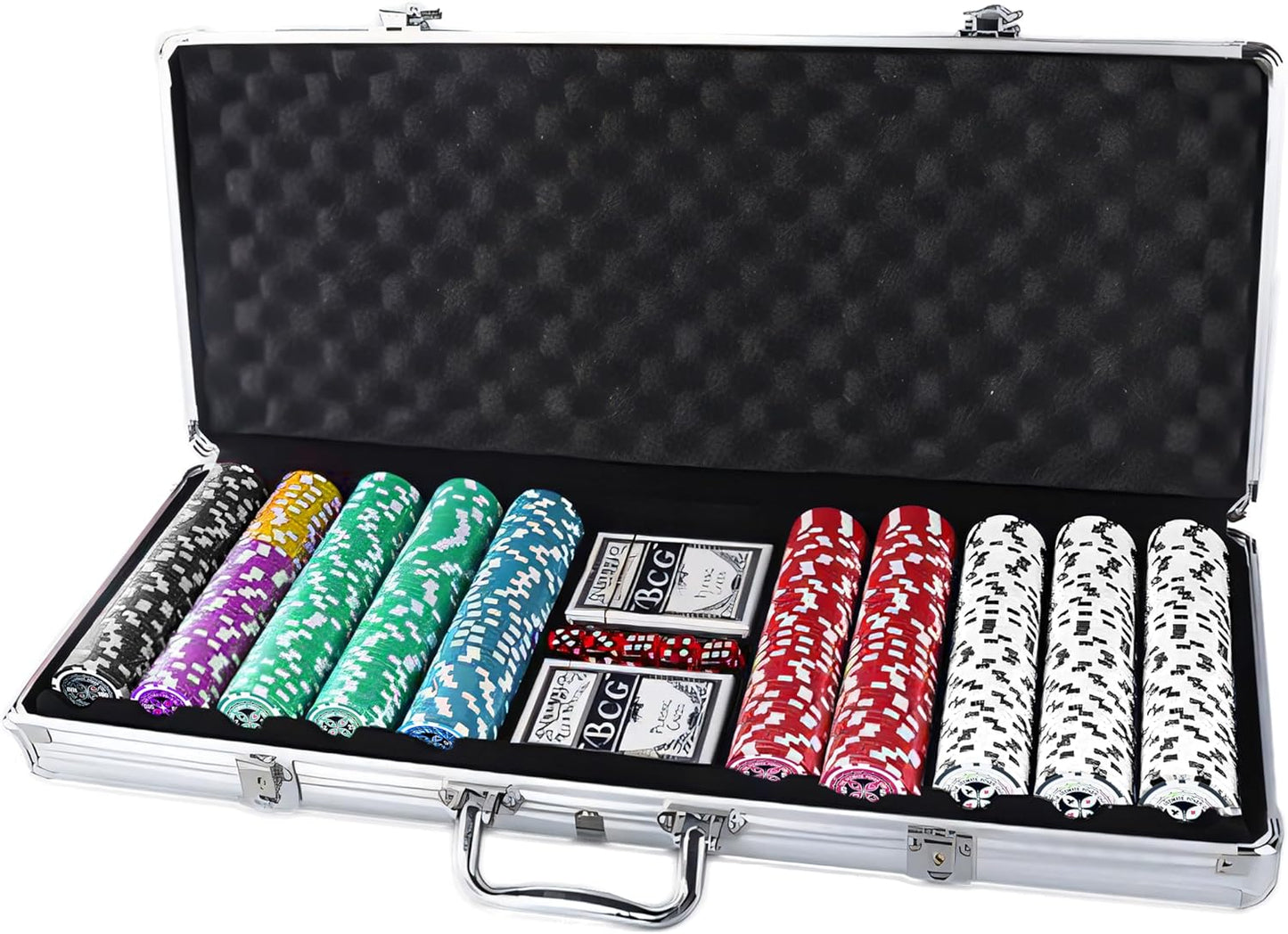 Pokerkoffer Set mit 500 Chips und Zubehör
