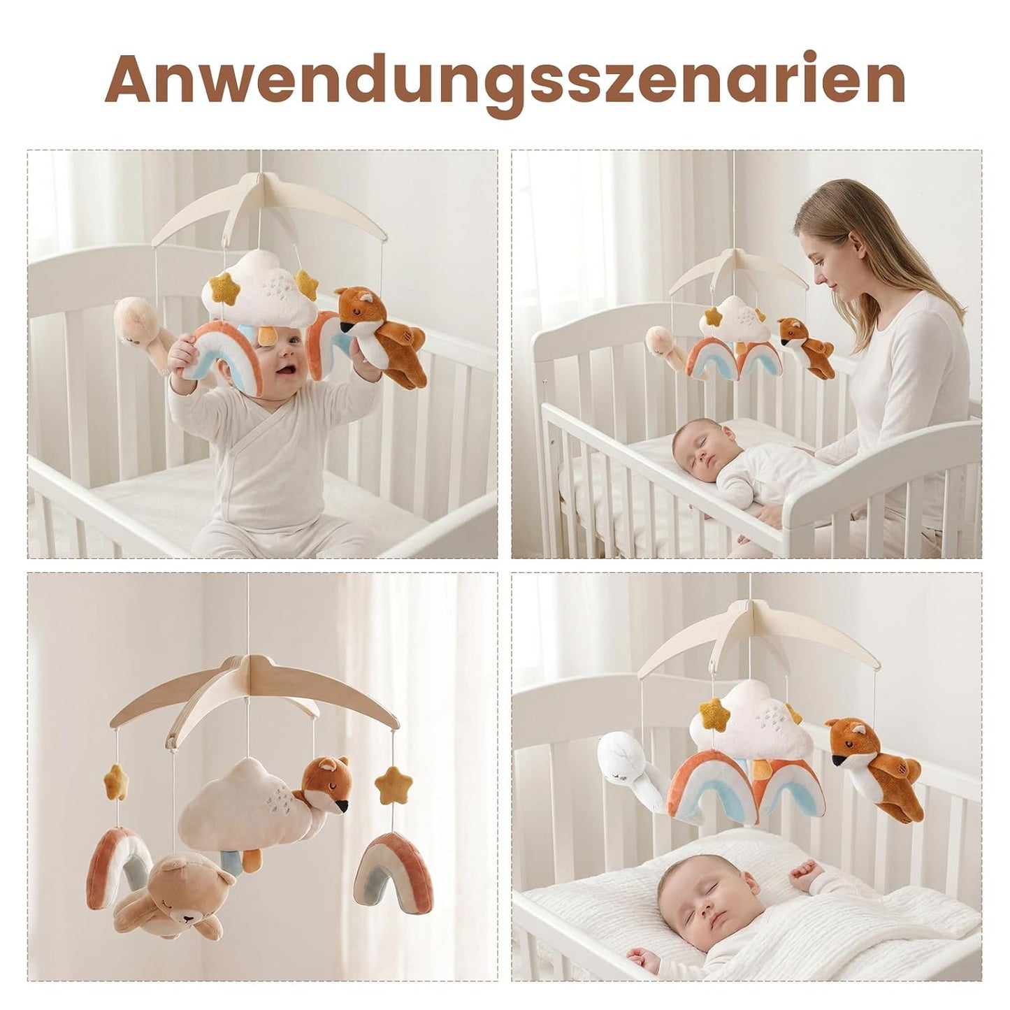 Babybett Mobile, Regenbogen