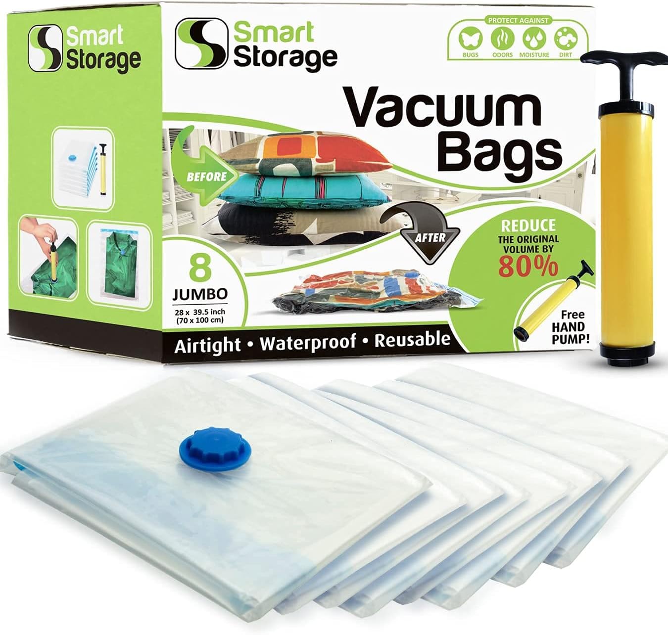 Jumbo Vakuum-Aufbewahrungsbeutel-Set, Jumbo 8 Pack