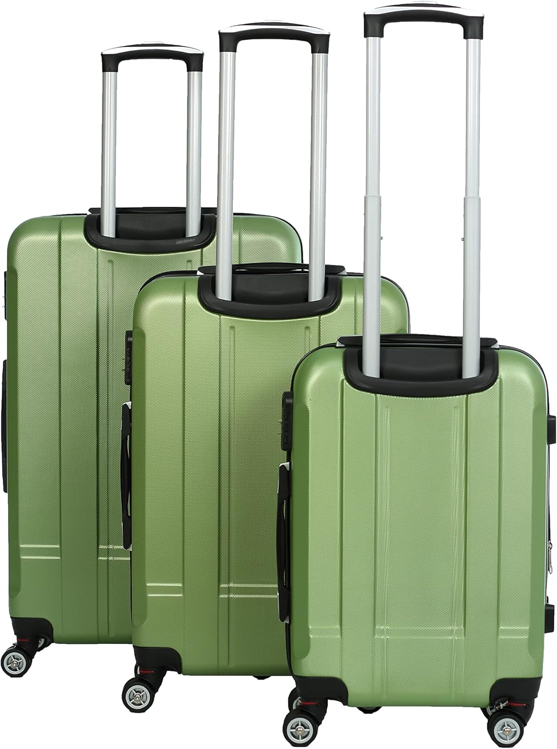 3-teiliges Luxus Koffer-Set, 3.tlg Set Grün