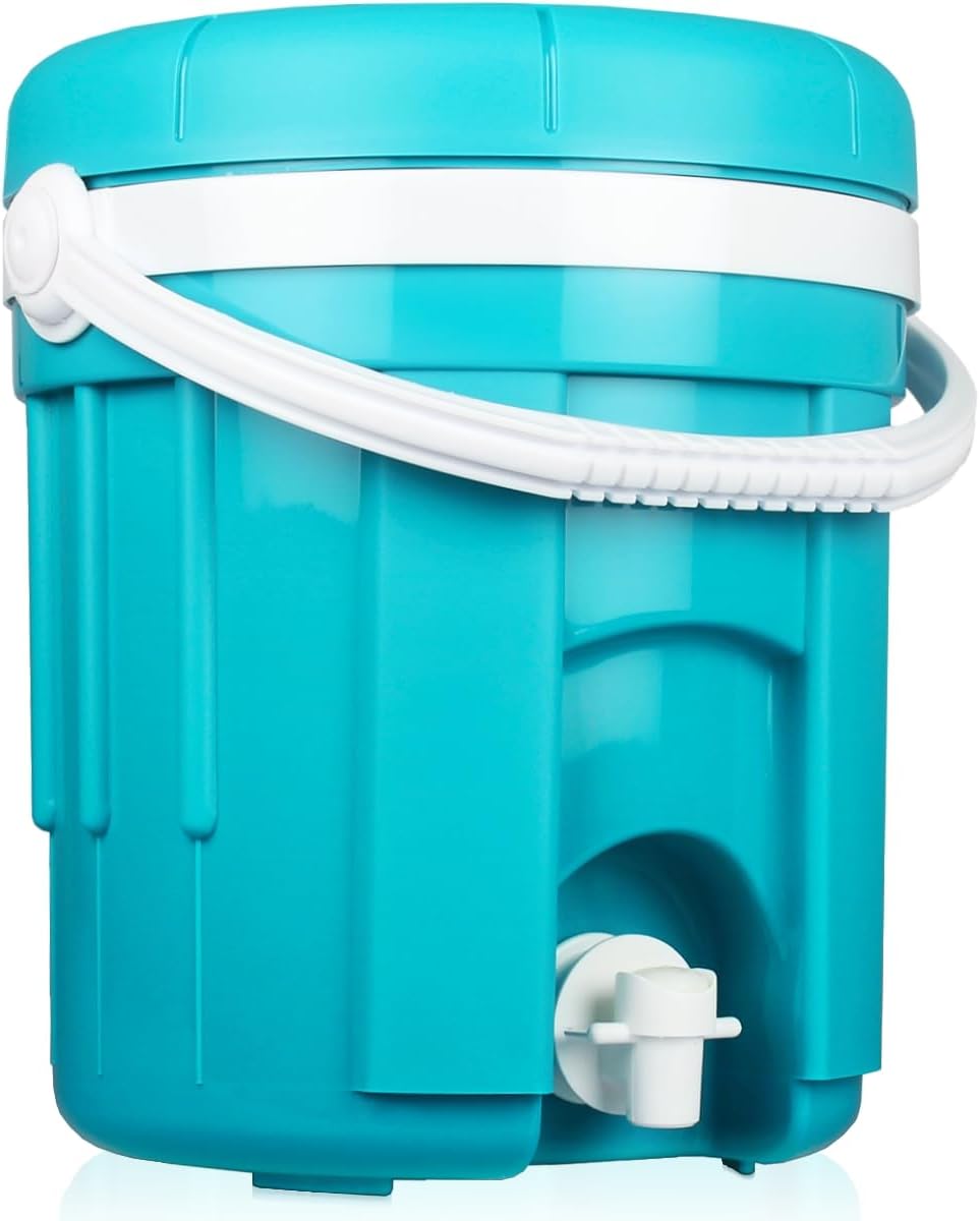 Isolierter Getränkespender mit Zapfhahn, Aquamarin