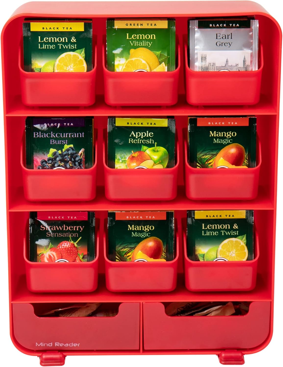TBORG-RED Teebeutel-Organizer, Rot