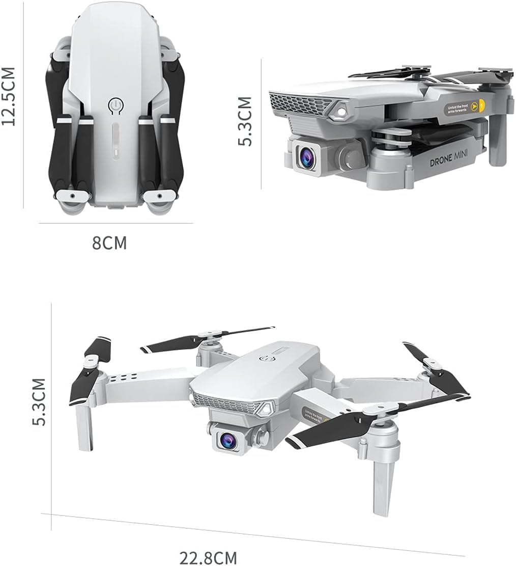 Faltbare 4K Drohne mit Kamera für Anfänger, Weiß
