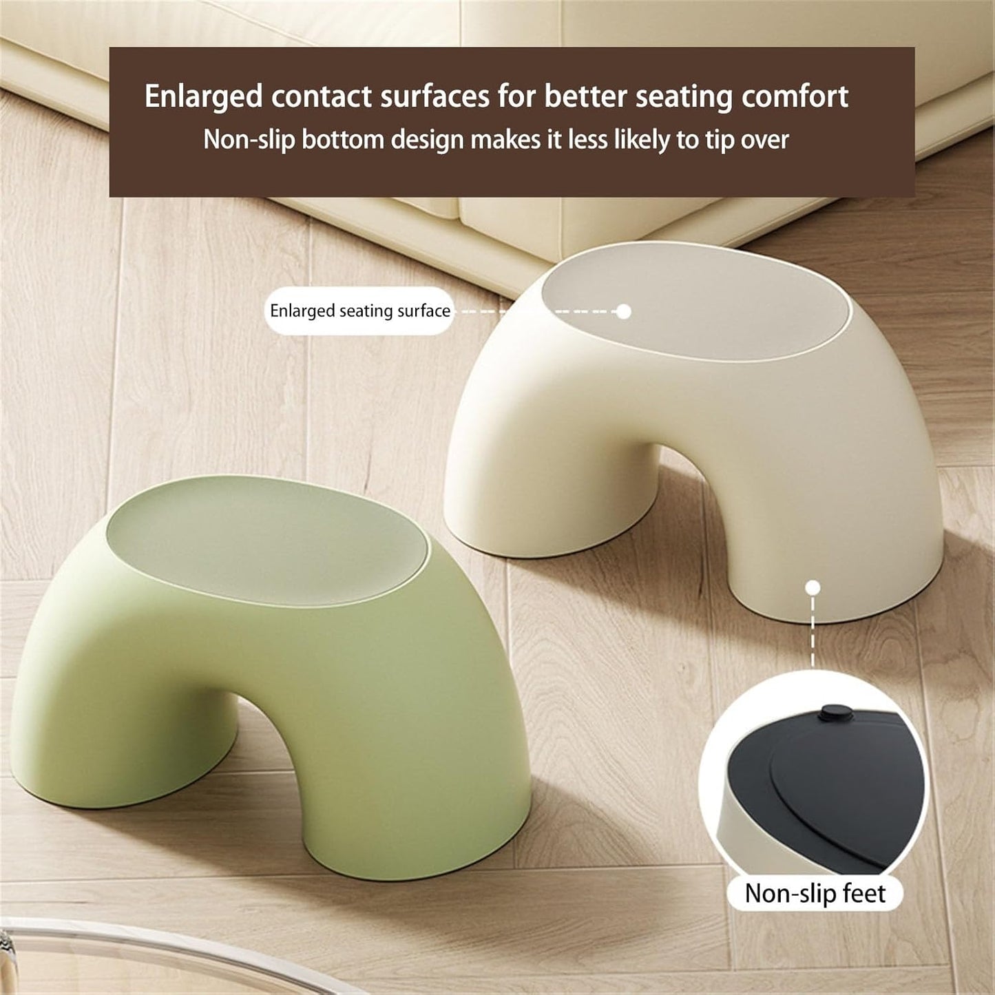 Tragbarer Toilettenhocker für Badezimmer, Grün