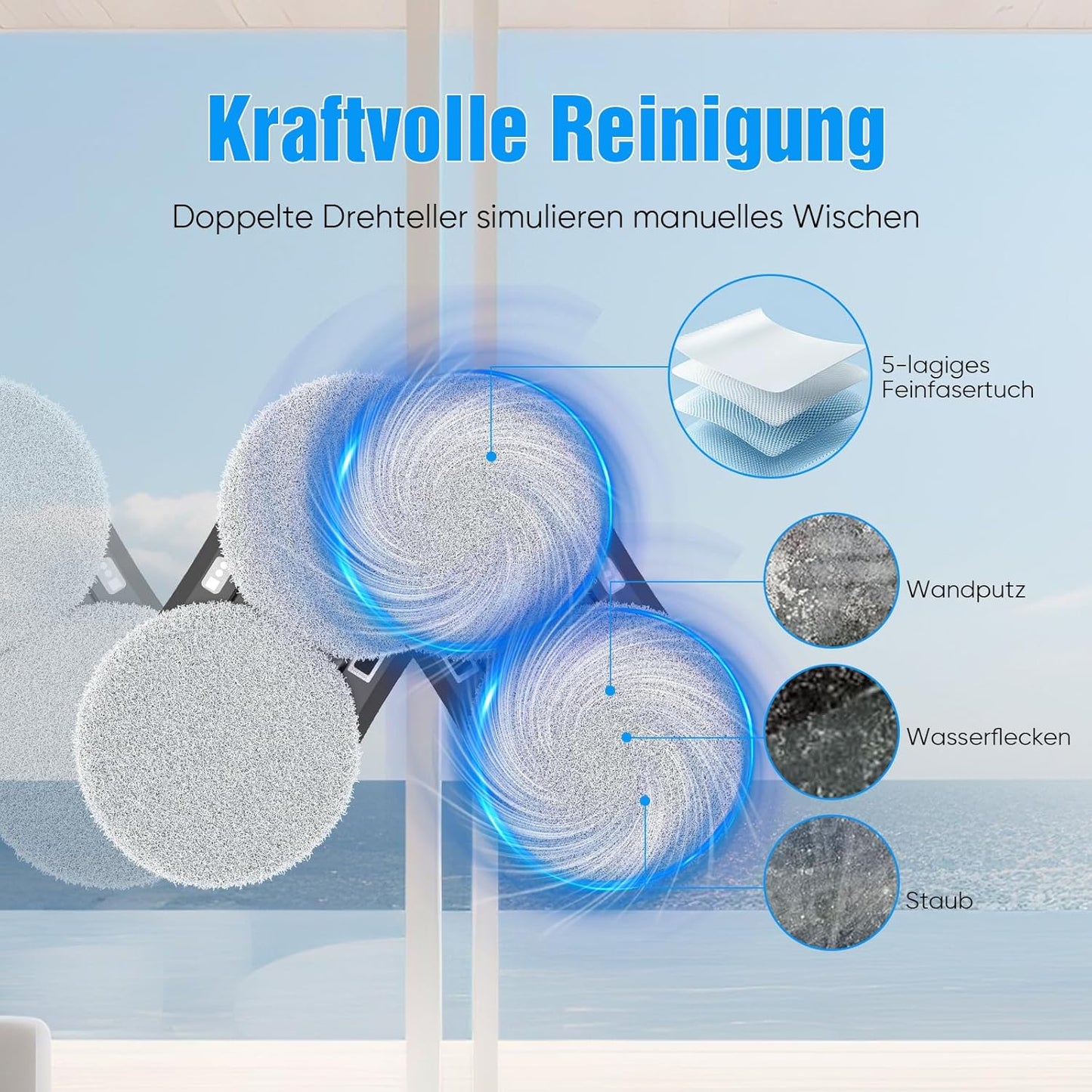 Fensterputzroboter mit intelligenter Navigation