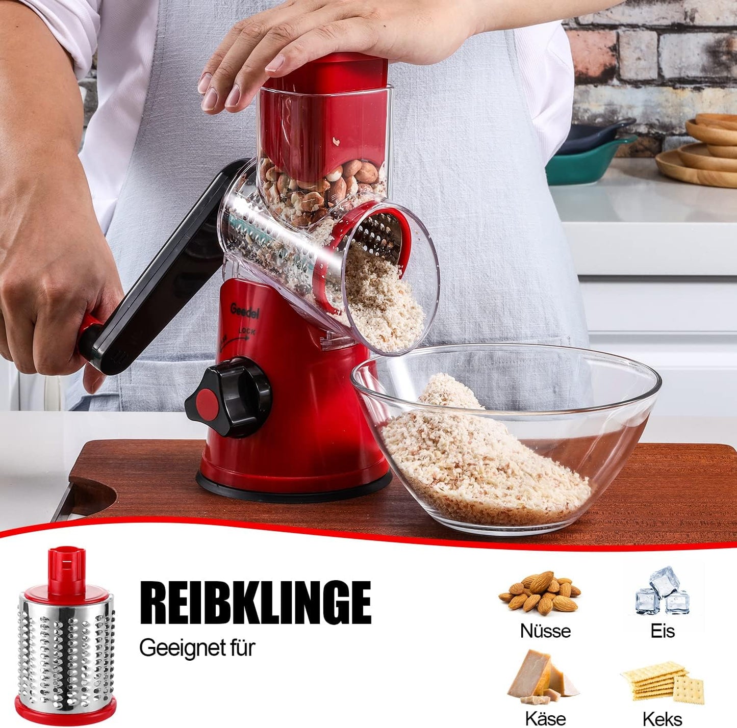 ‎PS-336AR1 Käsereibe, Rot