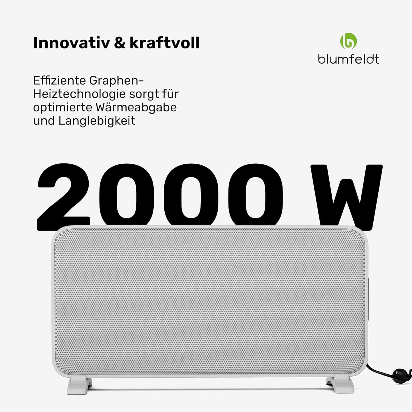 Infrarotheizung, Weiss|2000 W Smart