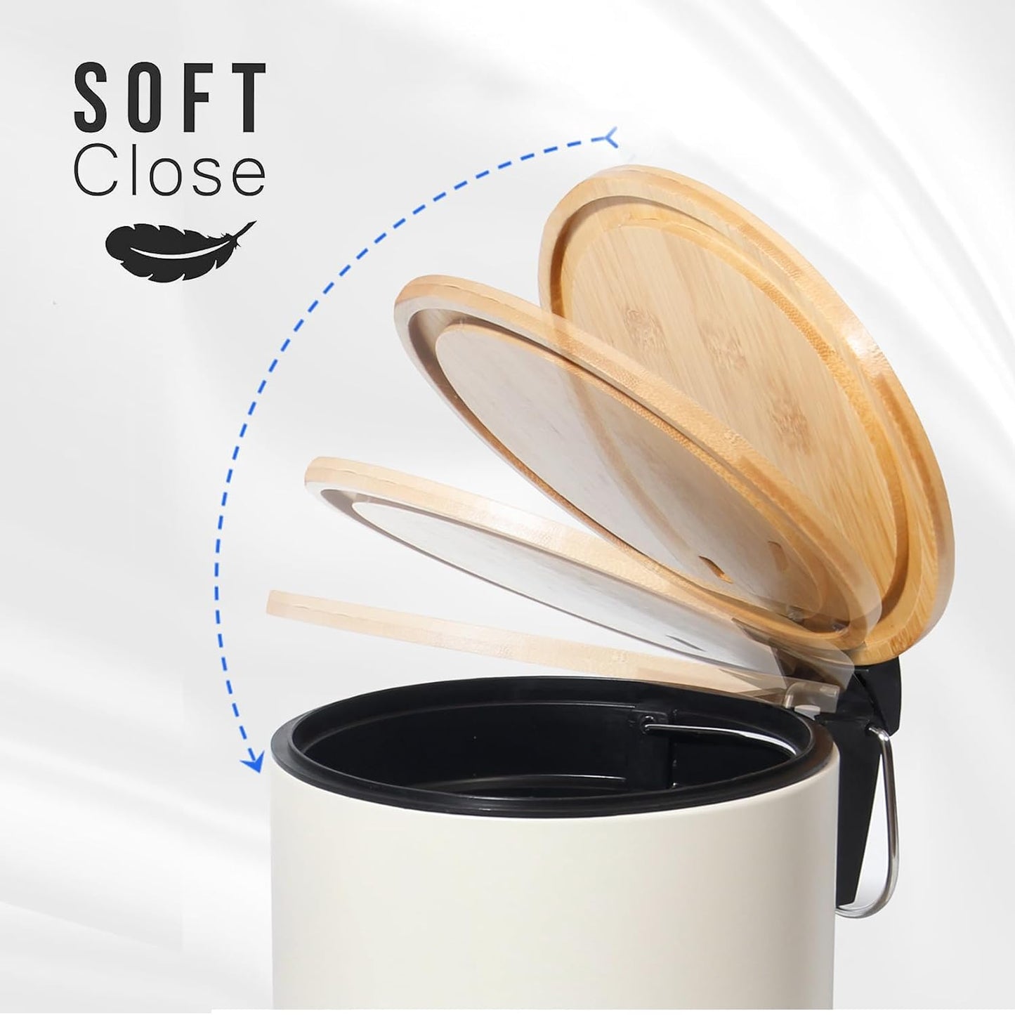 Kosmetikeimer mit Absenkautomatik, Beige 5L