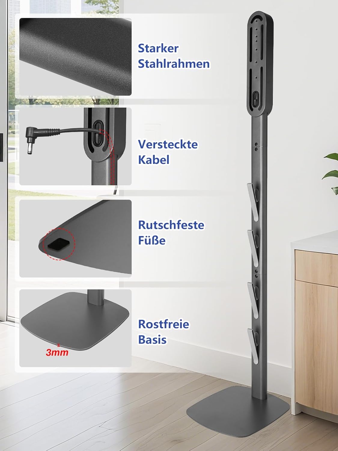 Staubsauger-Ständer für Dyson, Dunkelgrau