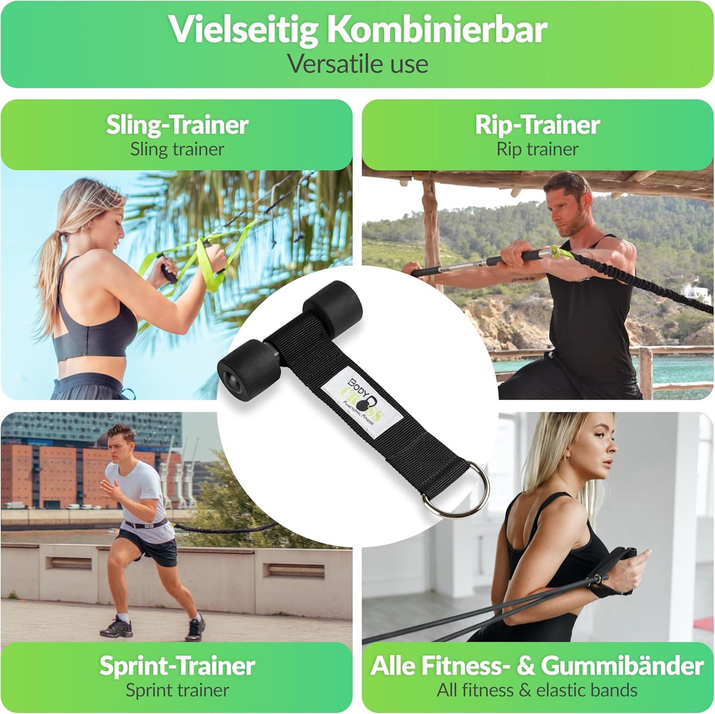 Premium Türanker für Indoor & Outdoor Training, Schwarz