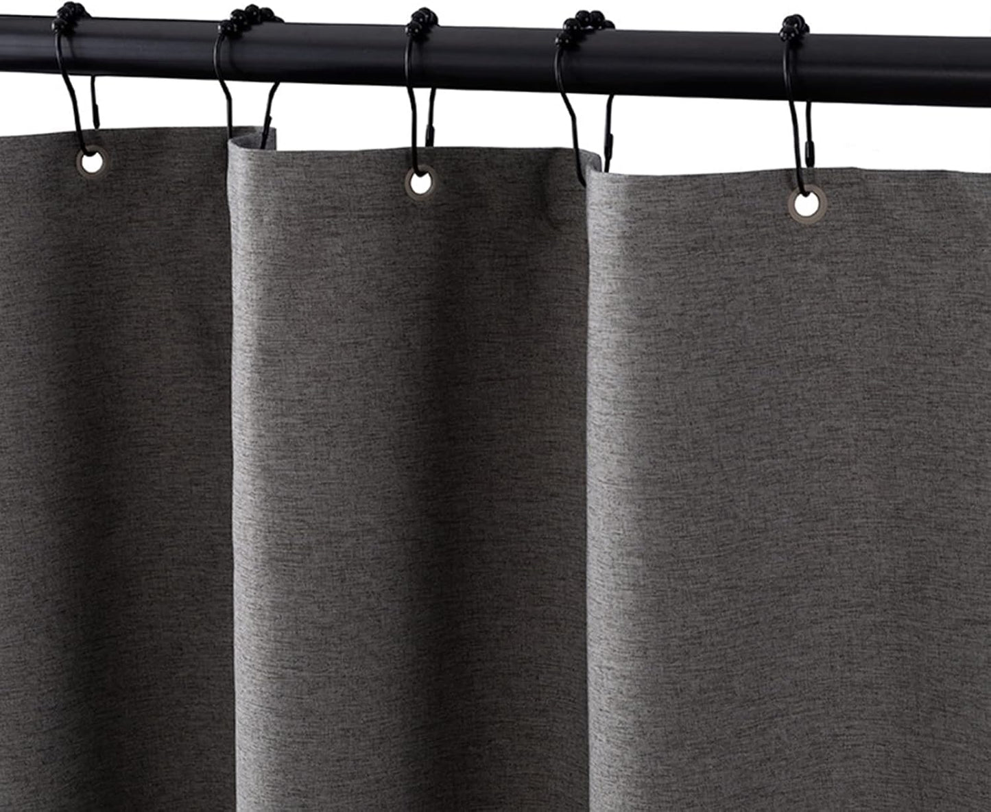 Teleskopstange für Duschvorhang, 50-80cm Schwarz