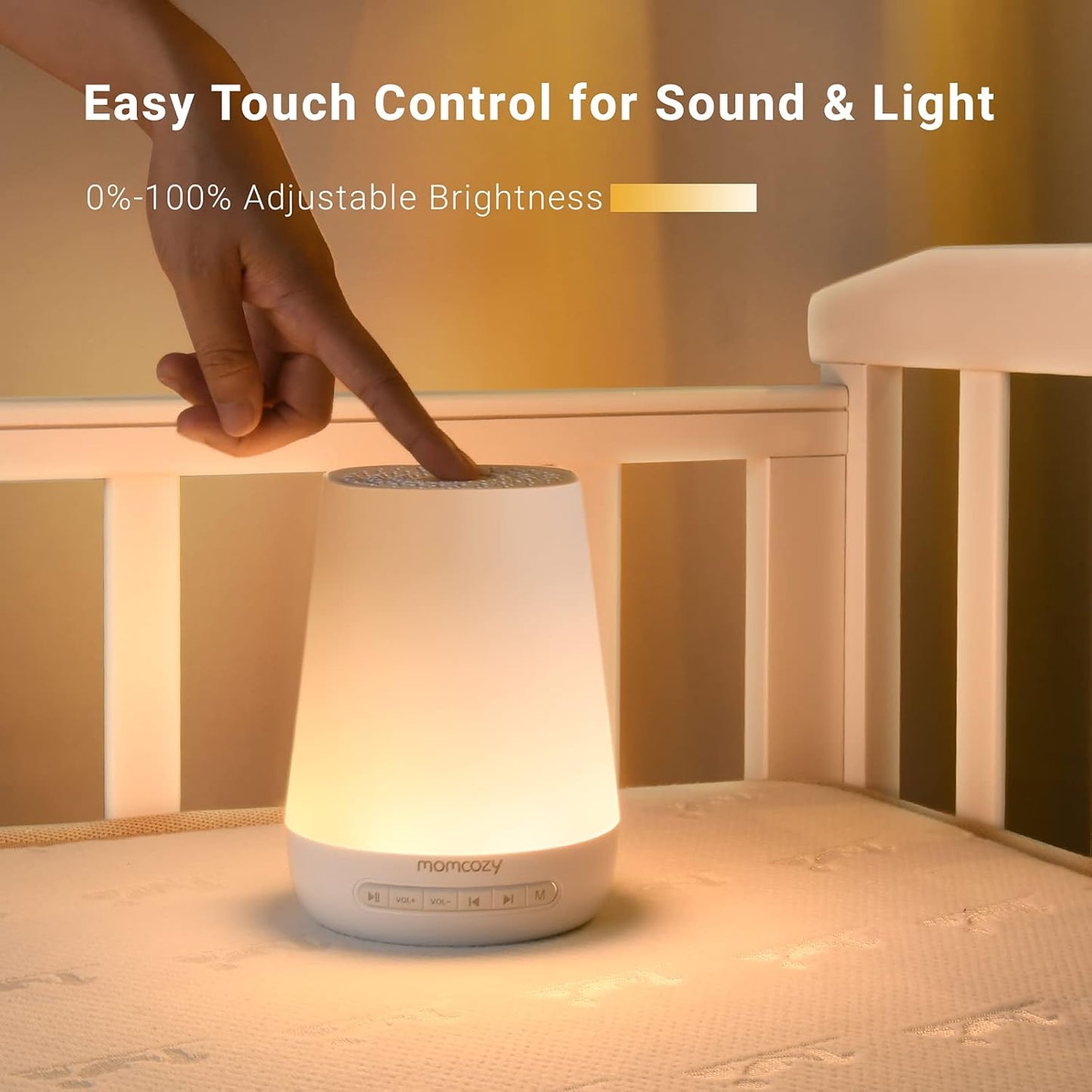 DB03 White Noise Machine mit 34 Klängen & Nachtlicht, Weiß