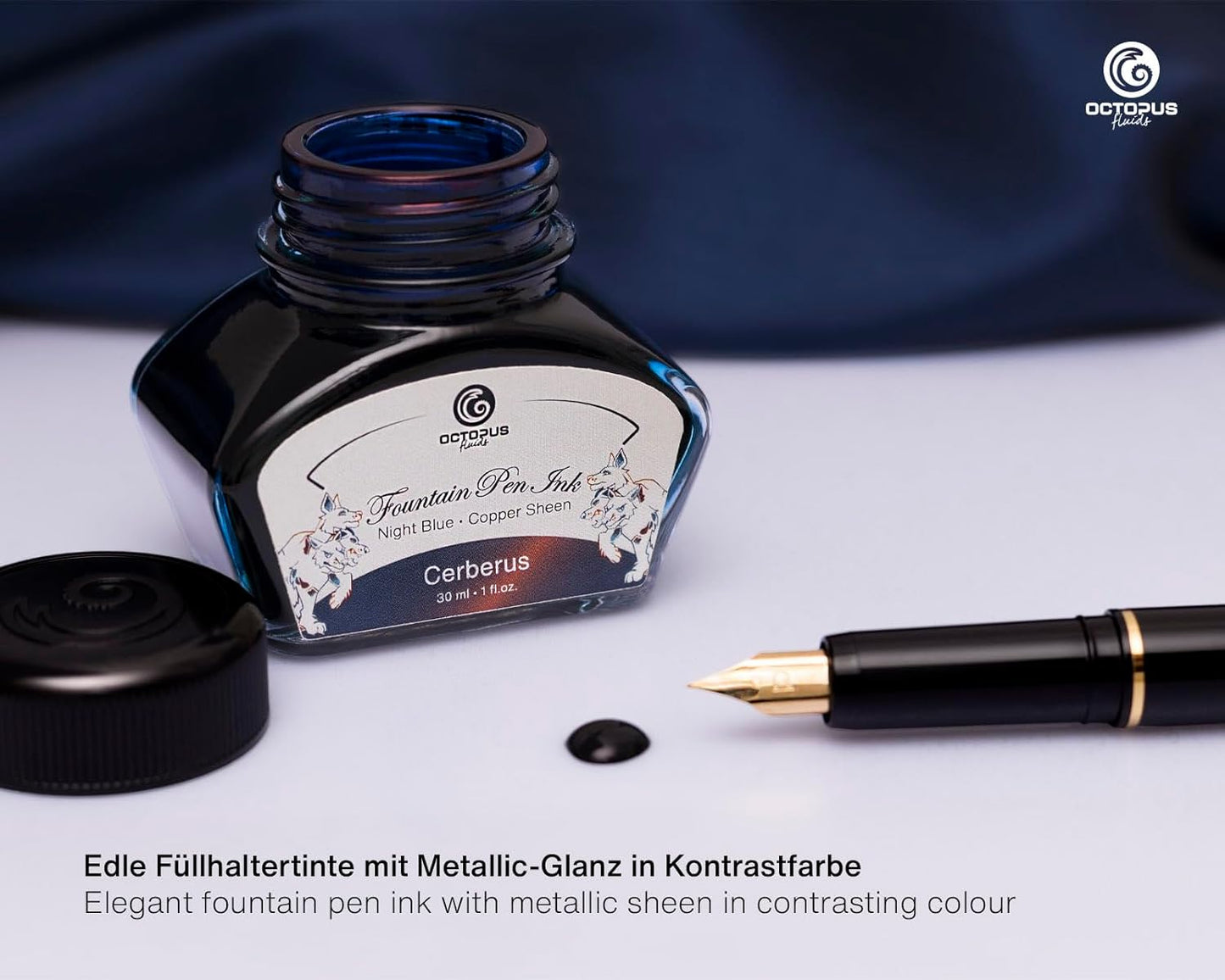 Füllhaltertinte Sheen Ink Kollektion mit Konverter, Cerberus, Cerberus 30 ml