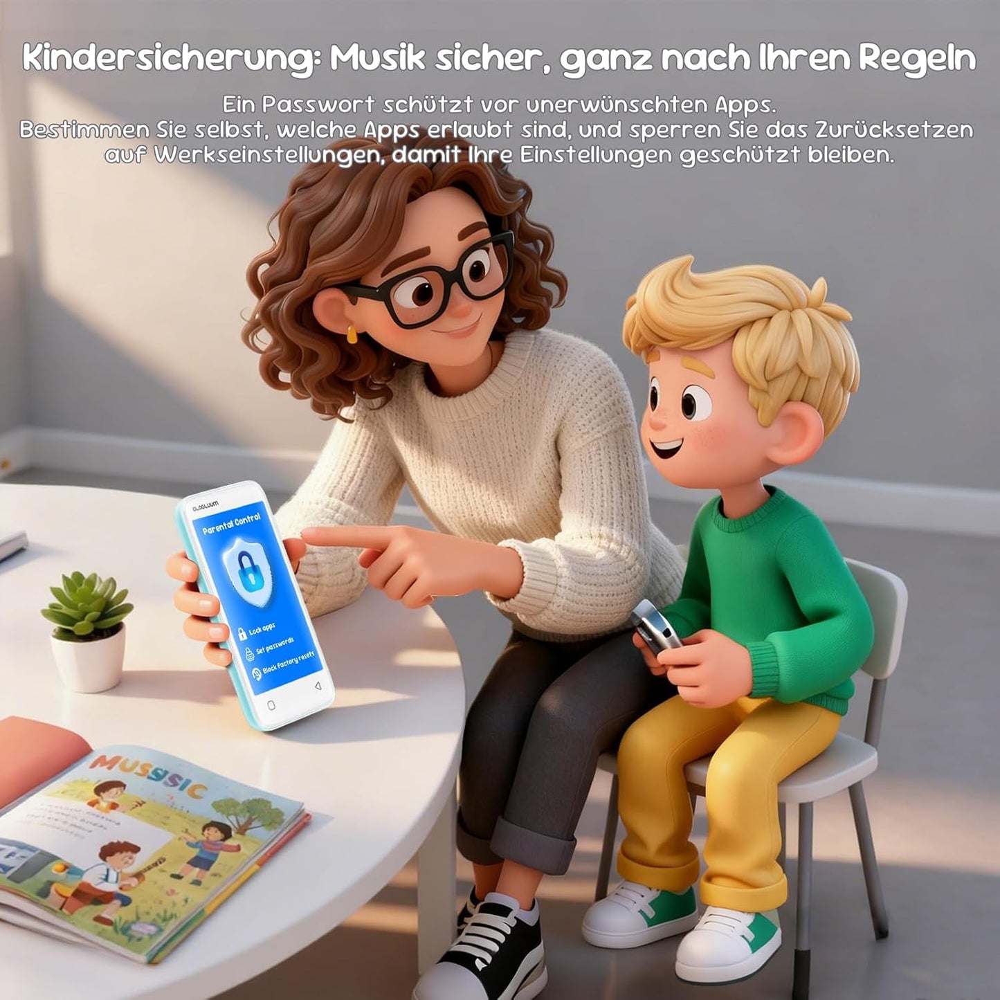 MP3-Player mit Kindersicherung, Minzgrün