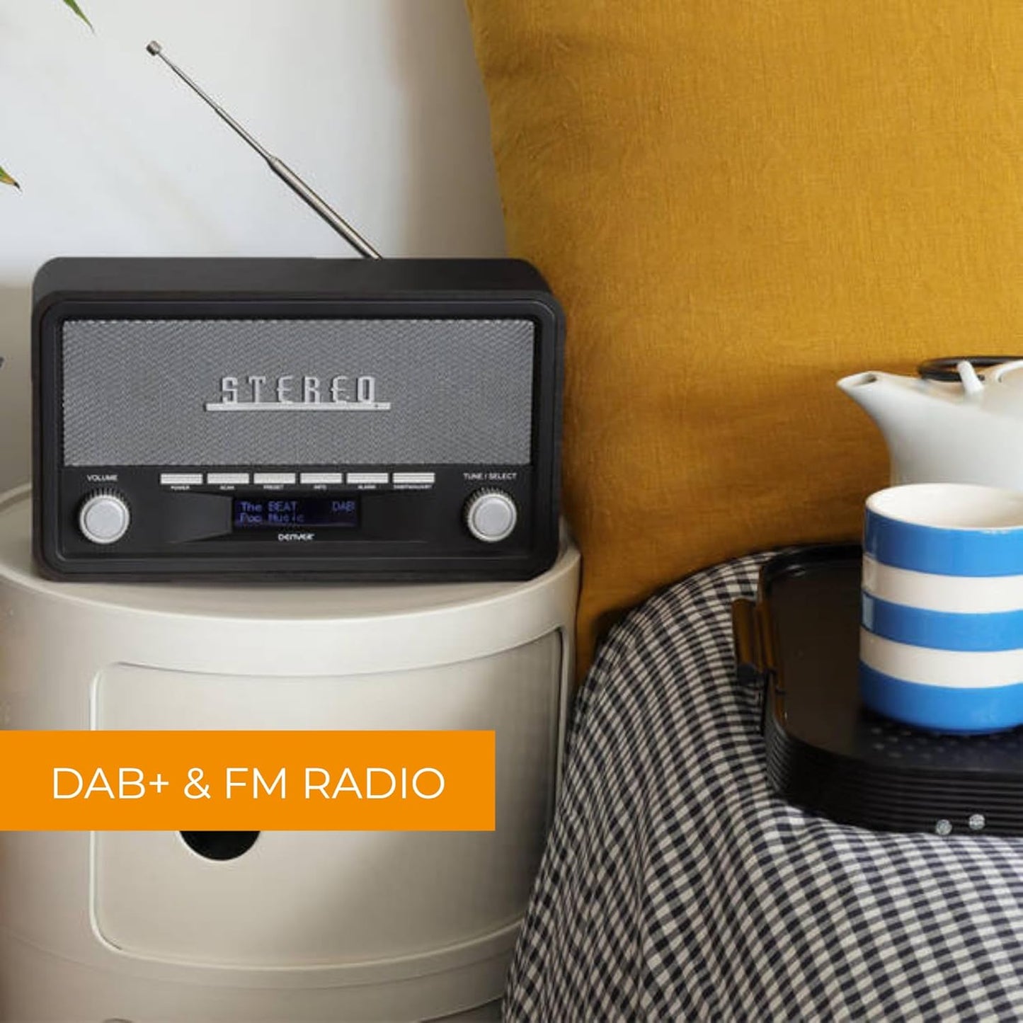 Retro DAB-18 Digitalradio mit Bluetooth & Wecker