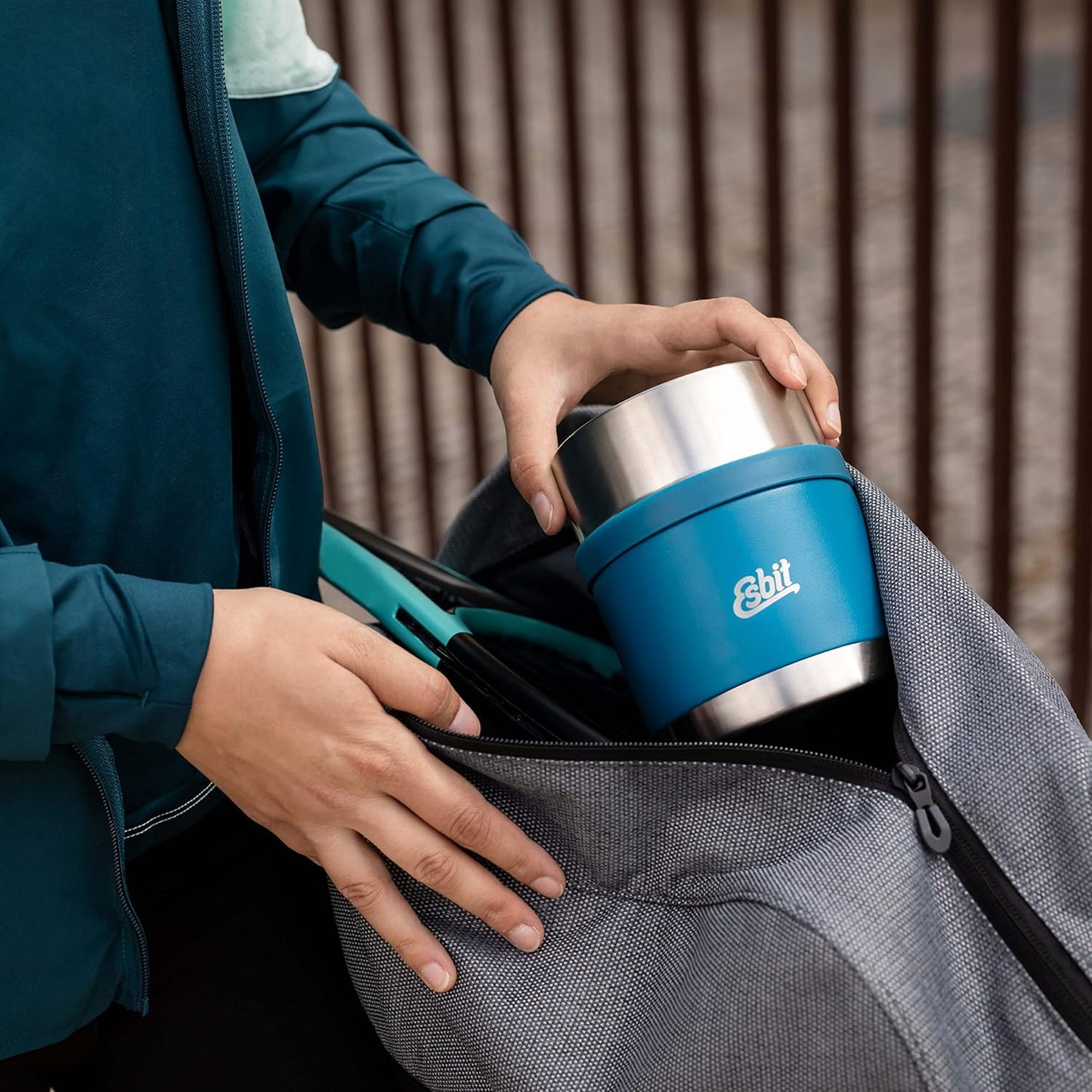 Thermobehälter Sculptor, Polar Blue 500 ml Ohne Manschette