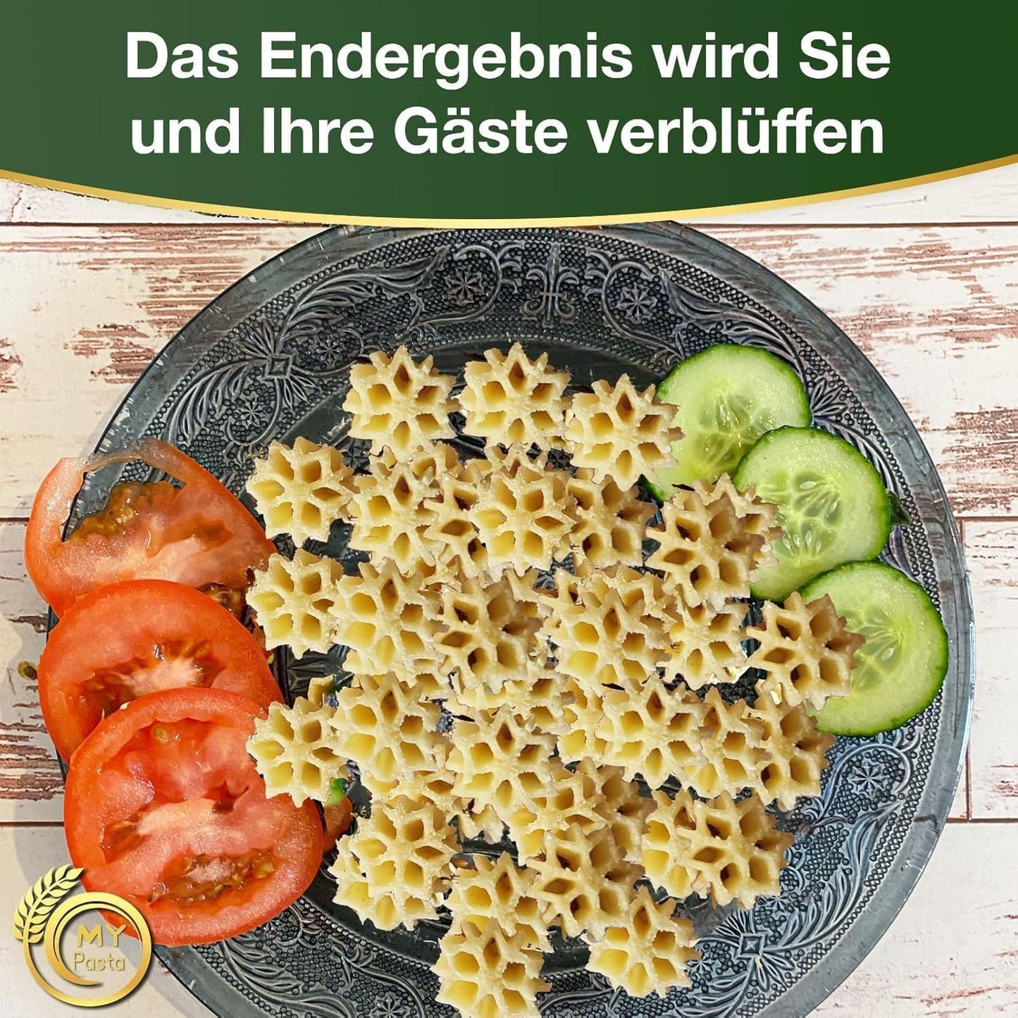 Sternenförmige Pasta-Matrize für Philips Pasta Maker Avance & 7000er Serie, Silber / Schwarz