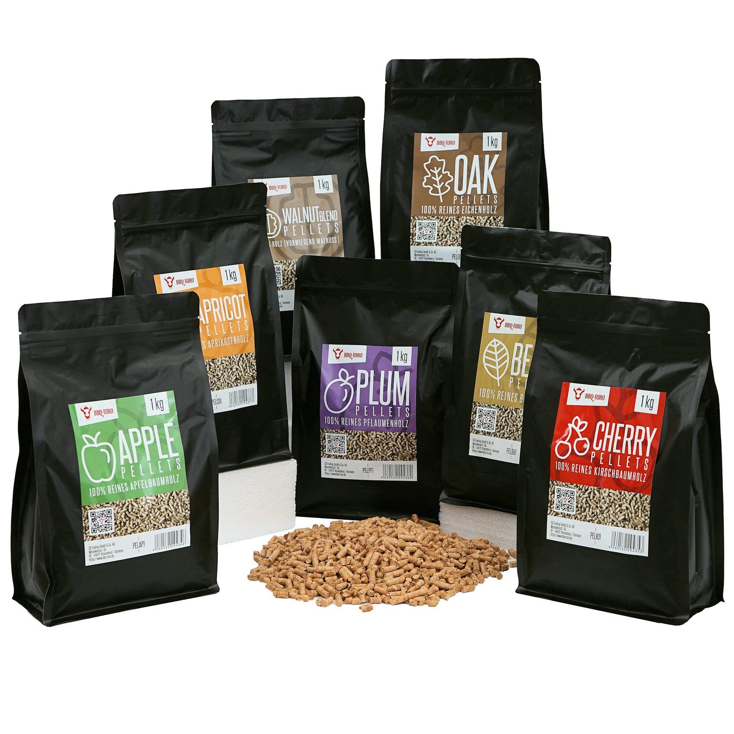 7 Sorten Pellets-Set für Grill & Smoker