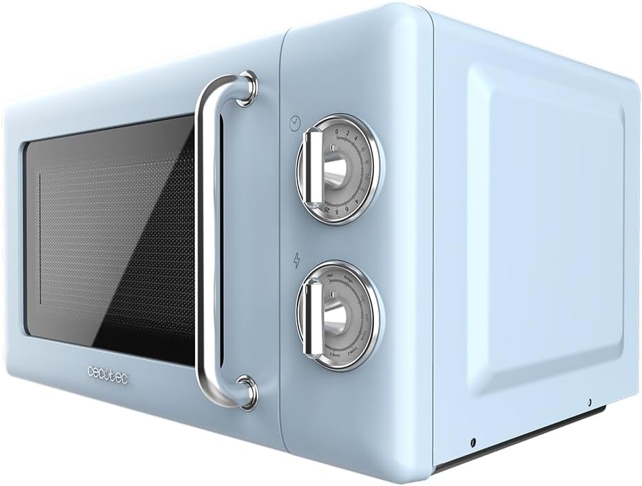 Mikrowelle 3110 Retro mit Grill und Auftaumodus, Blau Mechanisch | Allein