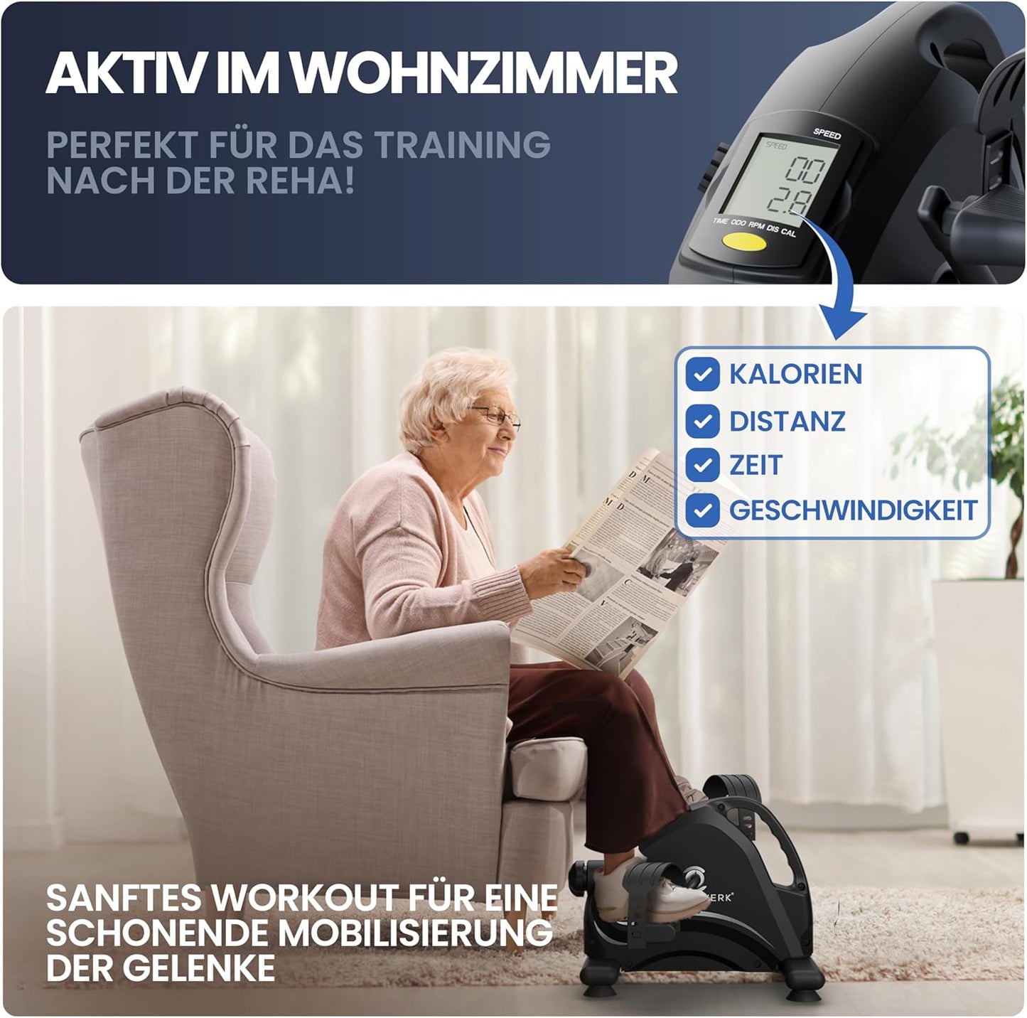 Pedaltrainer Basic Set mit Anti-Rutschmatte