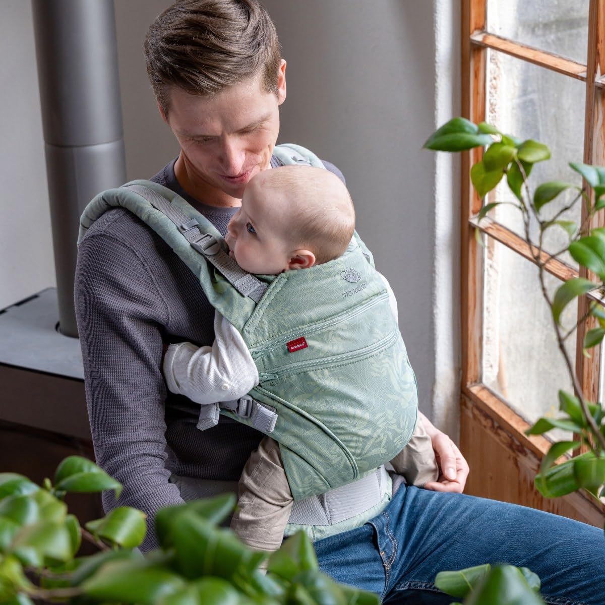 Verstellbare Babytrage XT, Botanic Green