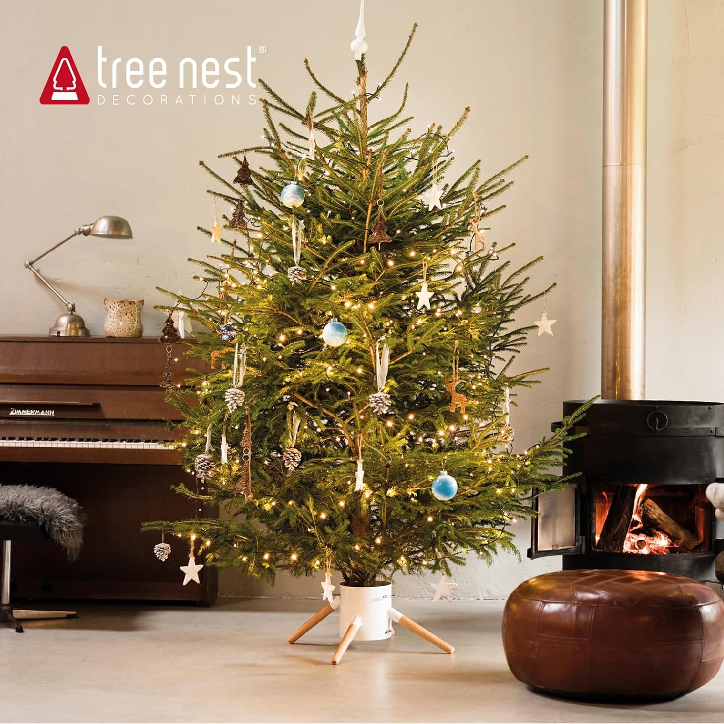 Weihnachtsbaumständer, Weiss, Up to 3,5m, Ф15cm